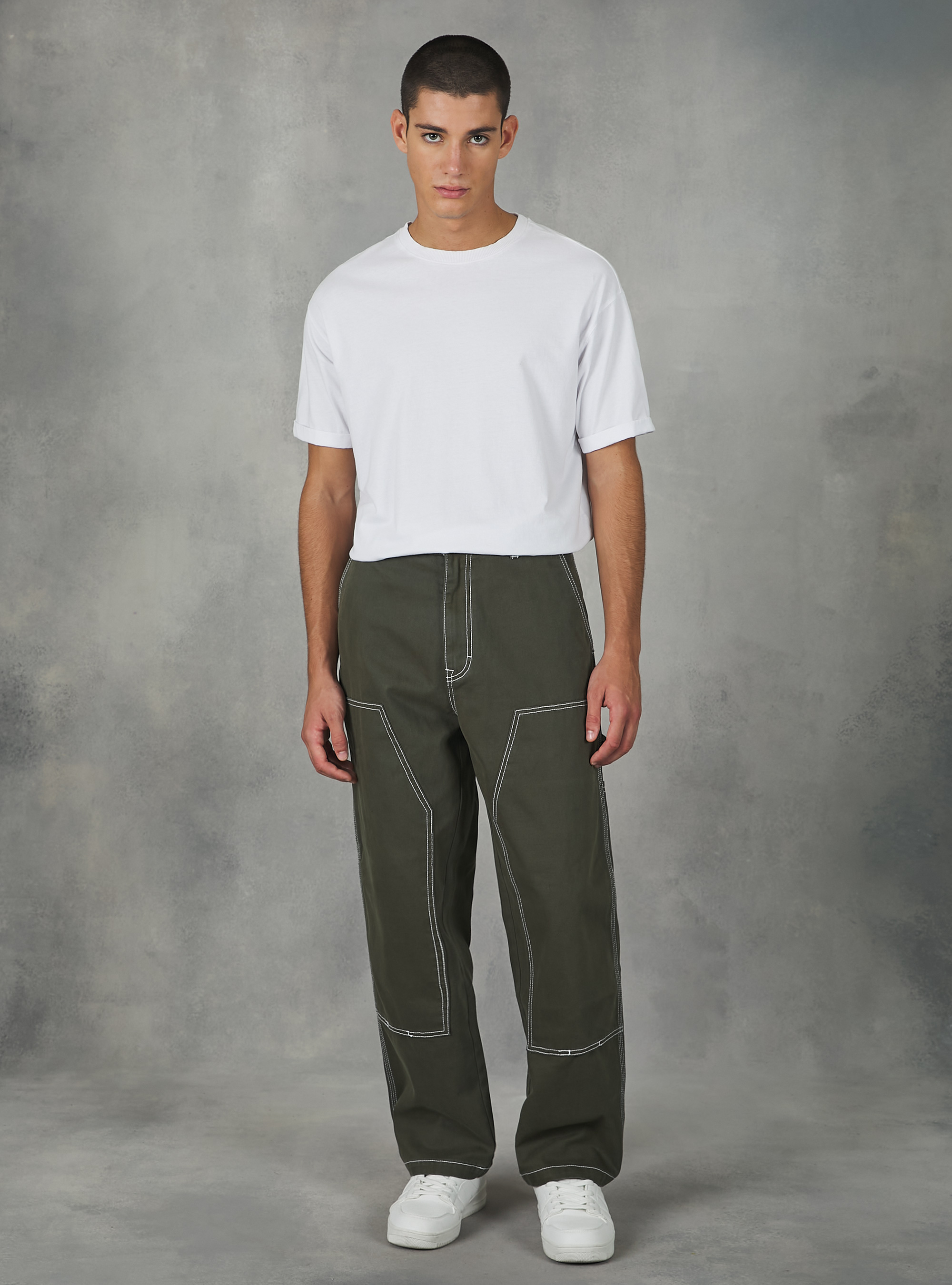 Carpenter canvas trousers, KY2 KAKY MEDIUM