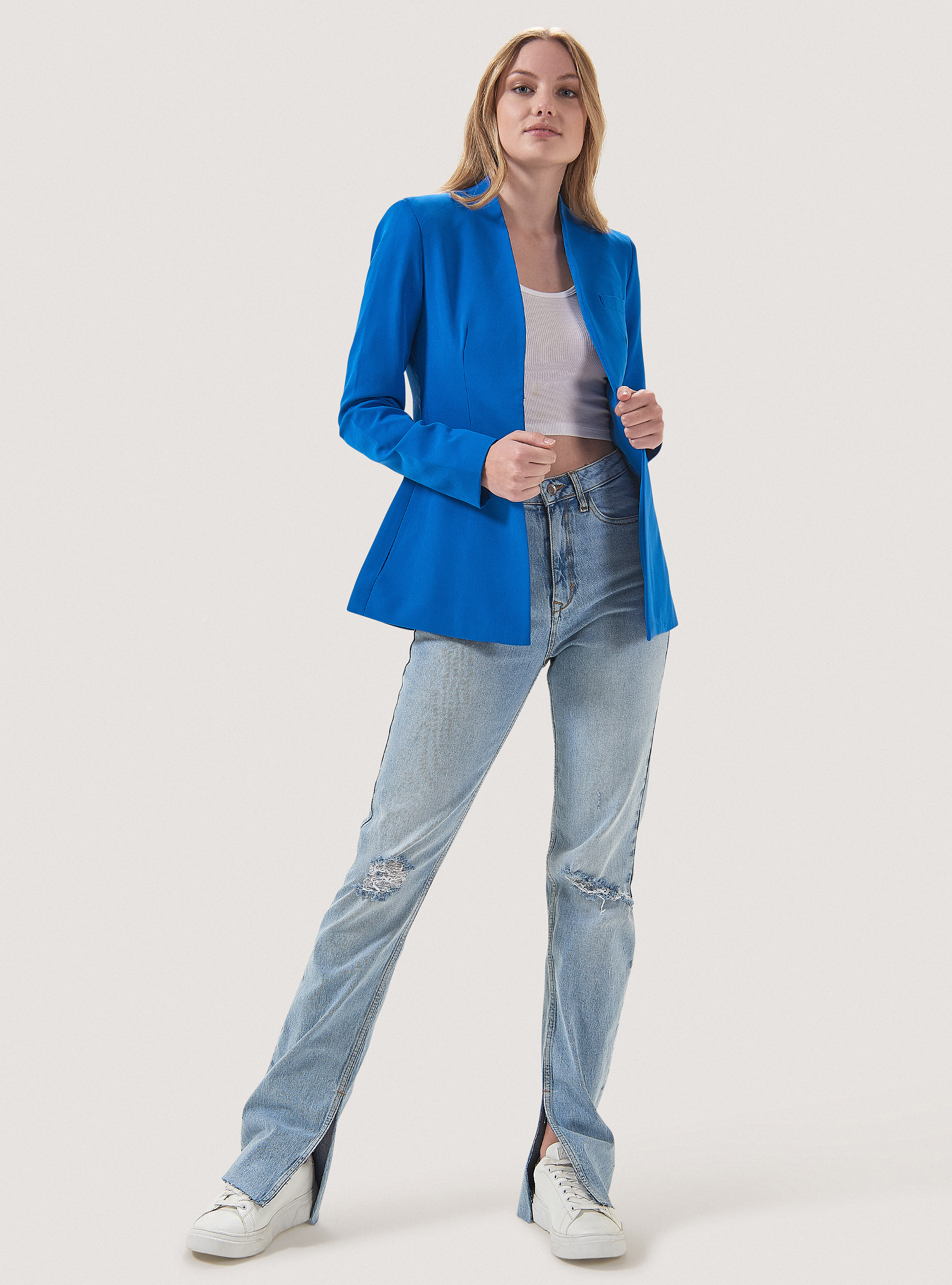 Plain-coloured blazer, RY2 ROYALE MEDIUM