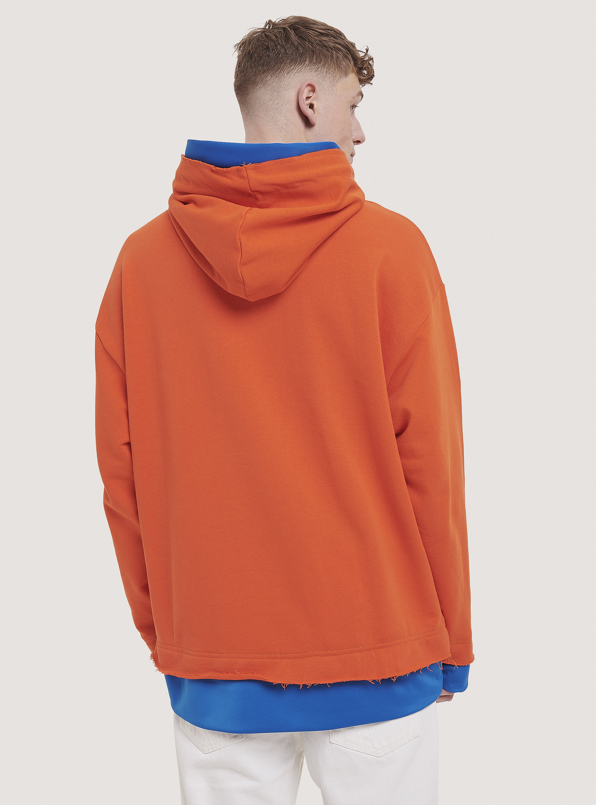 Sweatshirt mit Kapuze und kontrastierenden Details, OR2 MEDIUM ORANGE