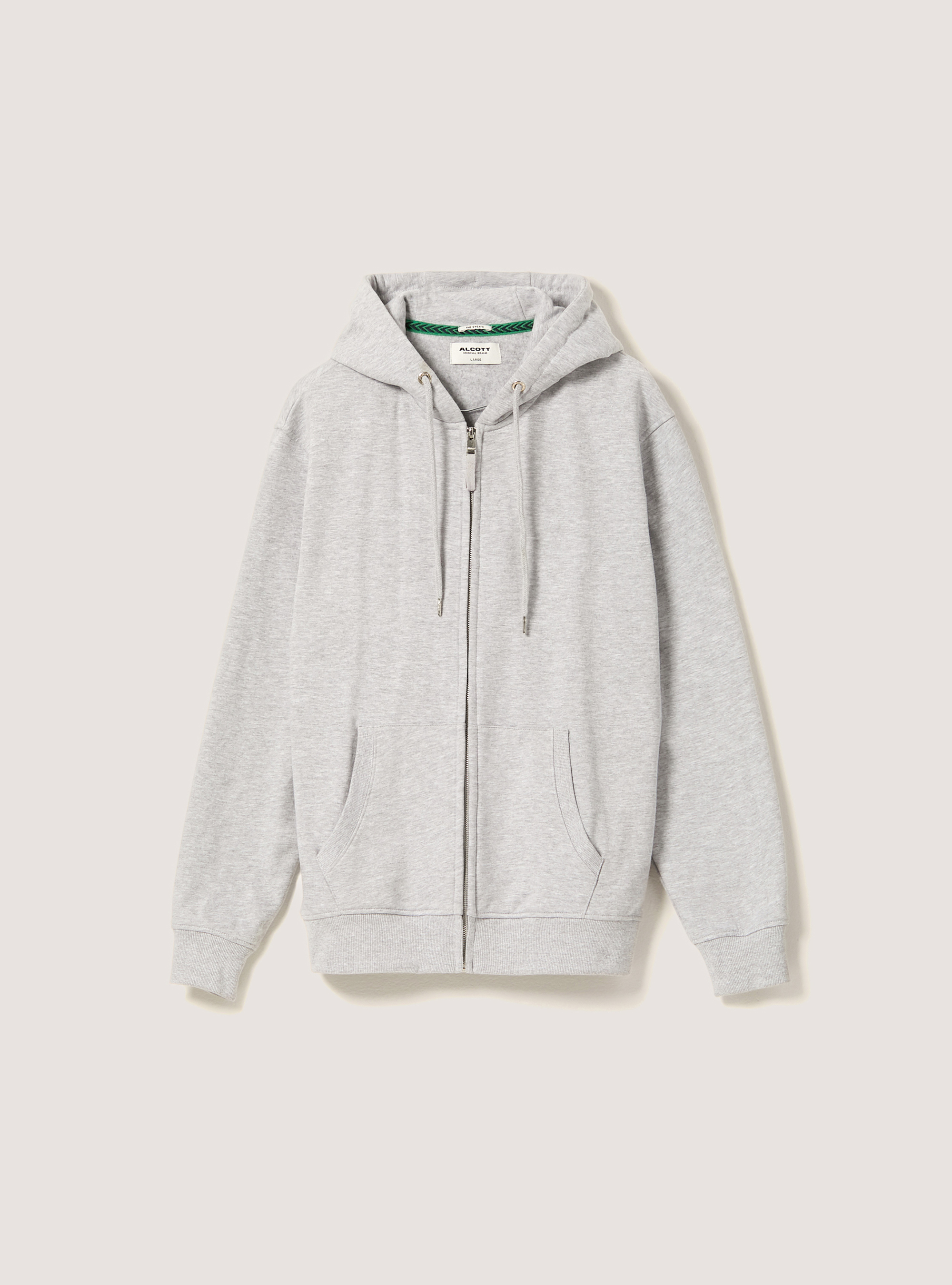 Basic Hoody mit Baumwoll-Kapuze, C148 ICE MELANGE