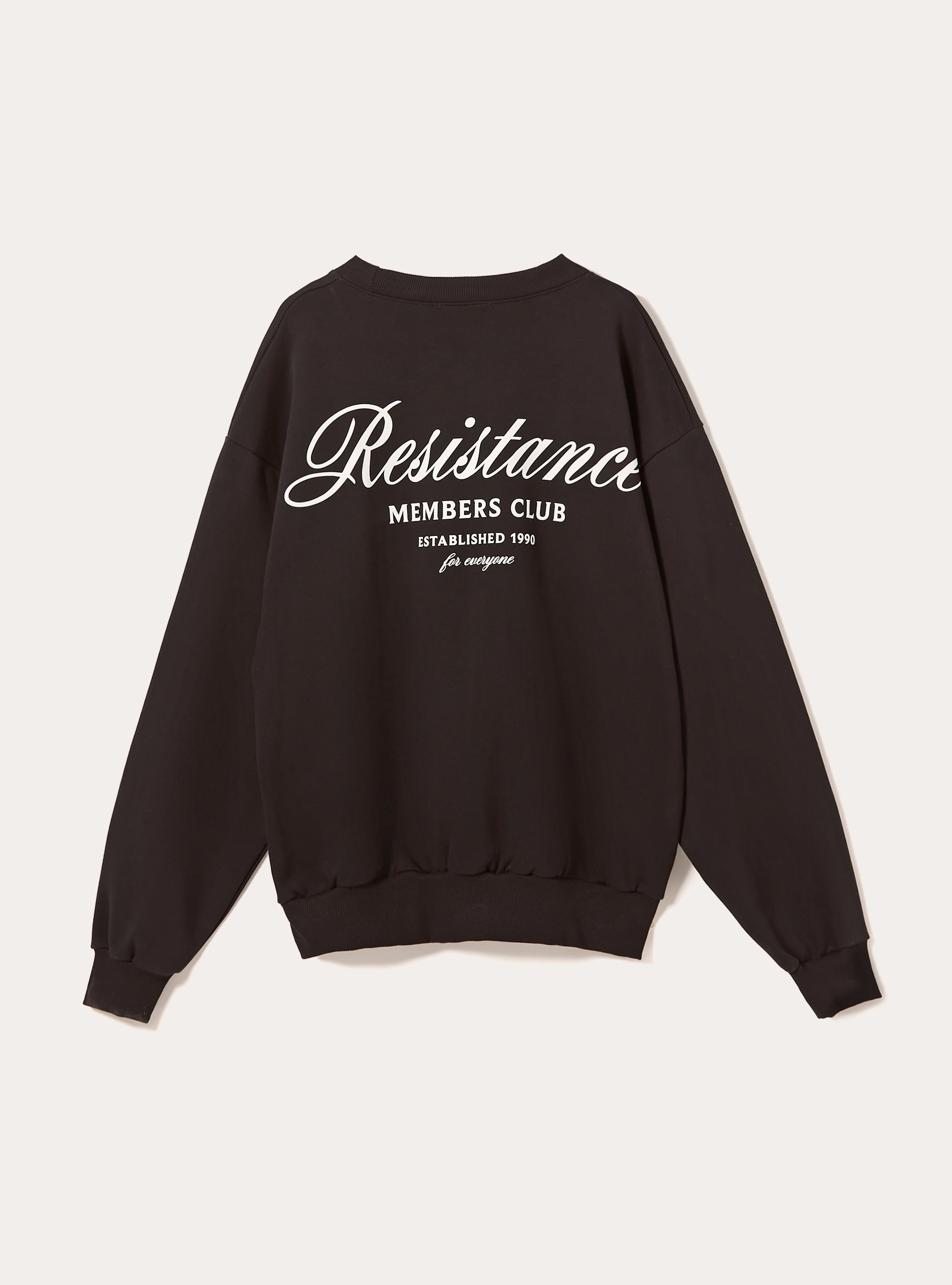 Boxy fit sweatshirt with print, BK1 BLACK