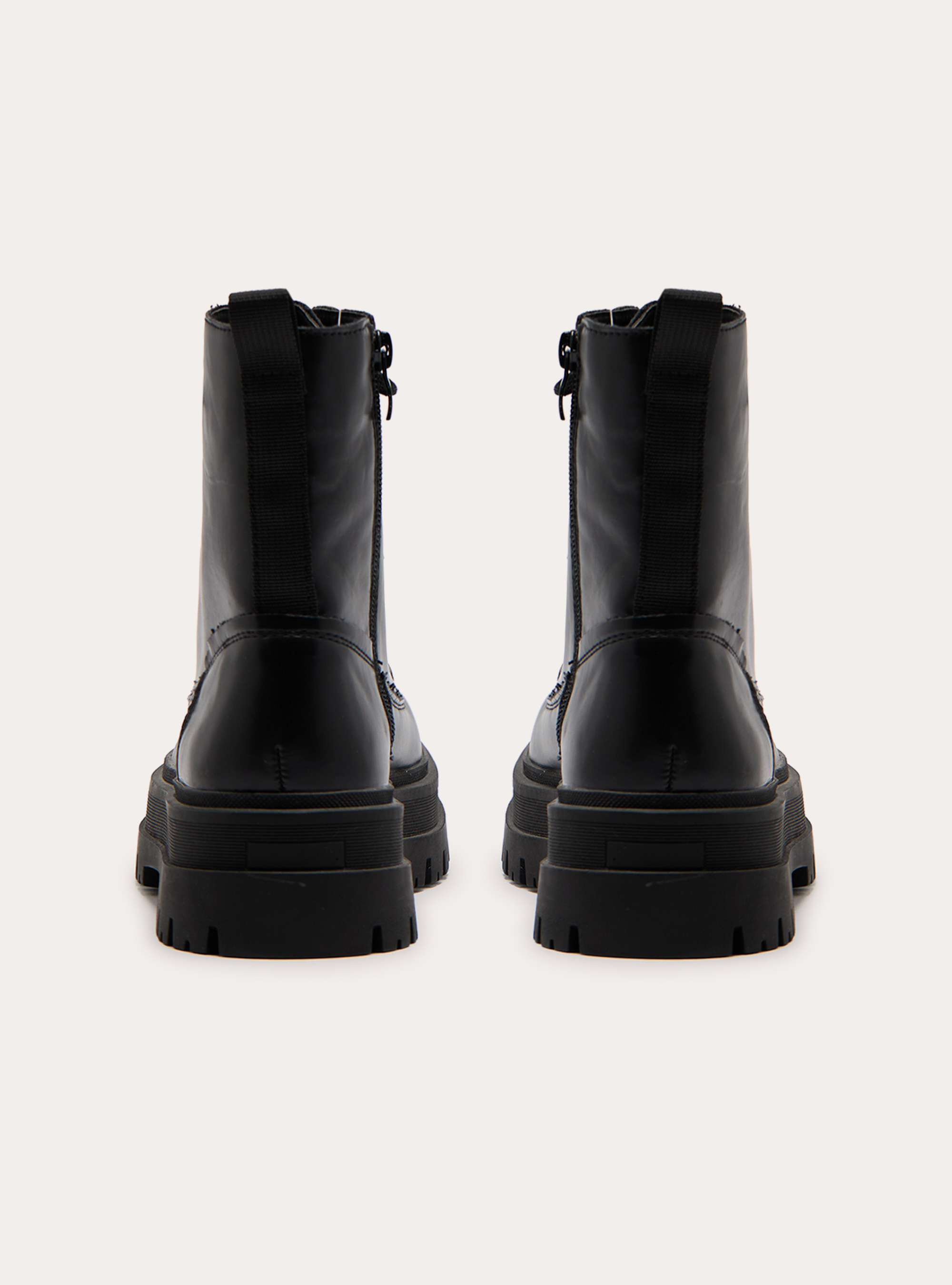 Schnürstiefeletten mit Reißverschluss, BK1 BLACK