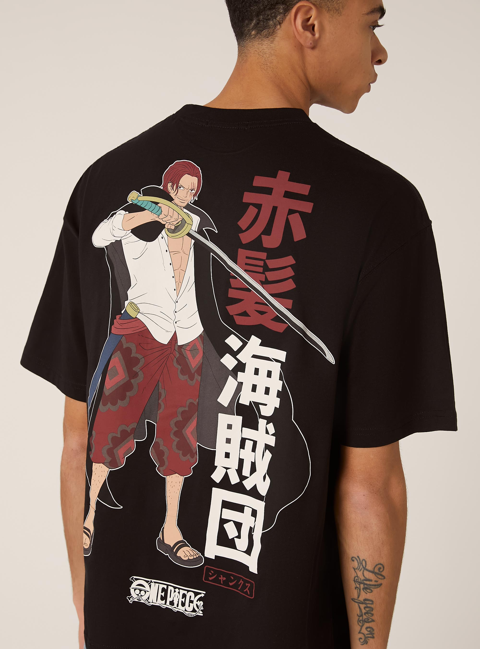 T-shirt one piece  boxy fit, BK1 BLACK