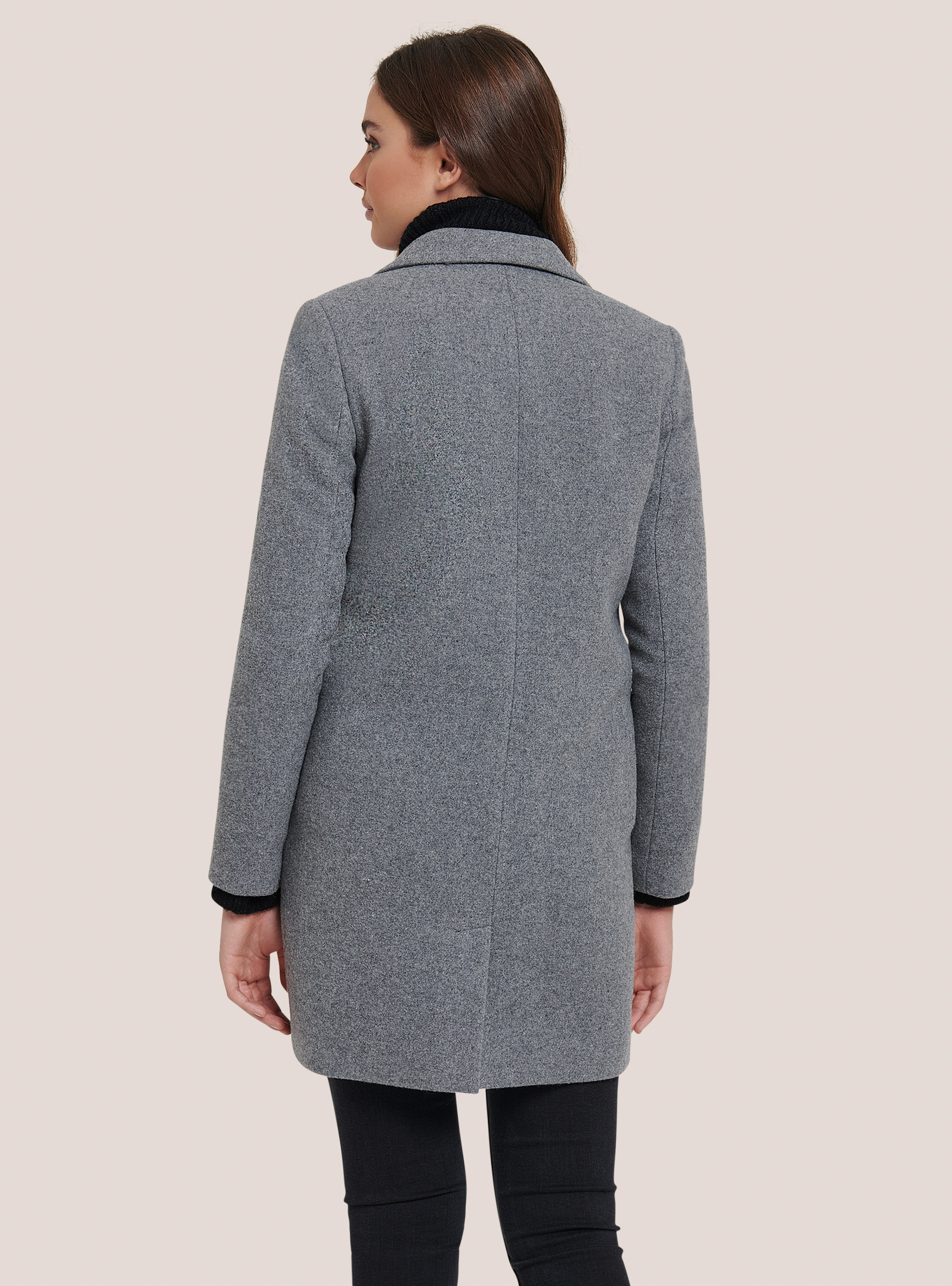 boucle grey coat