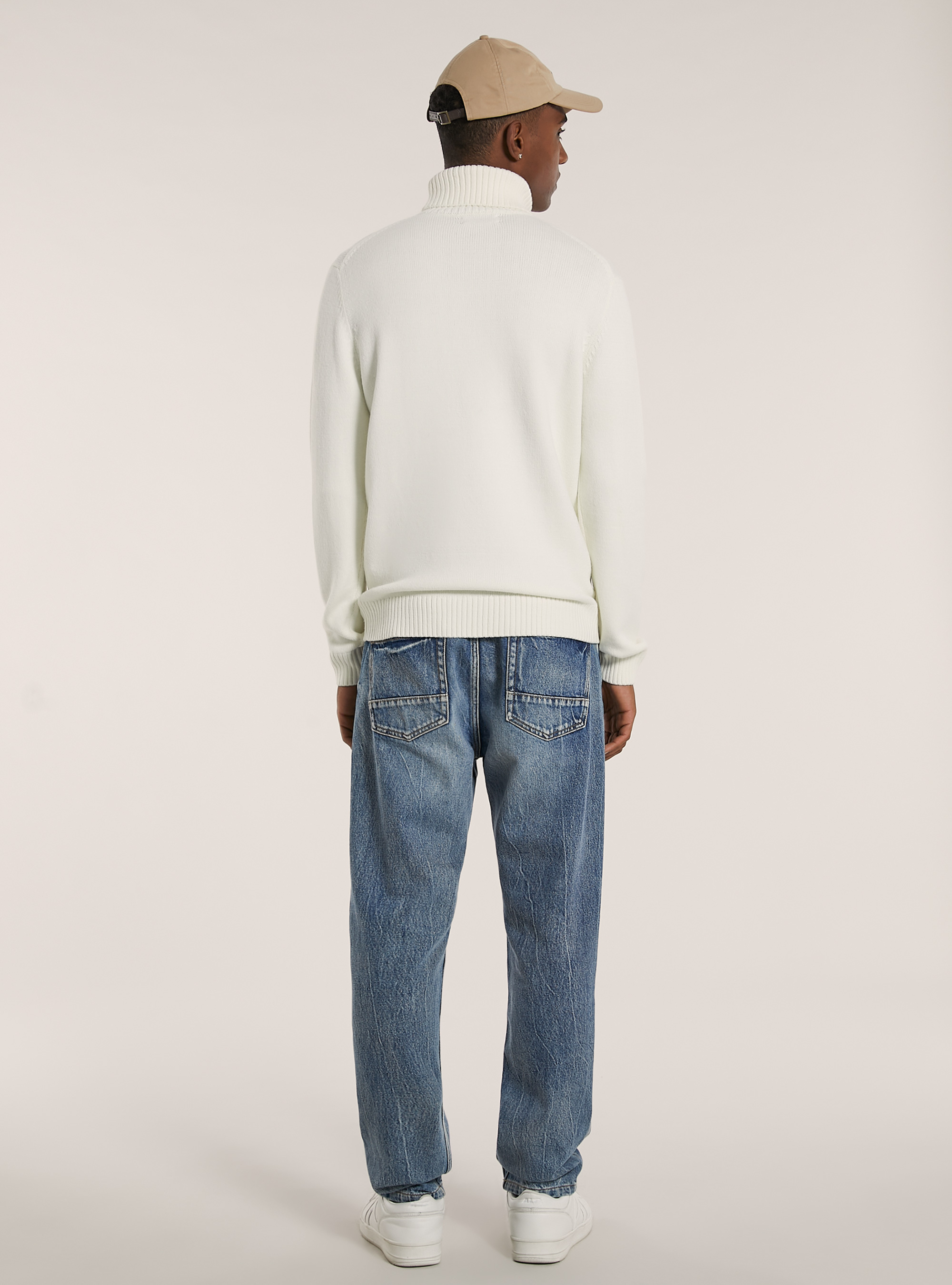 Maglione collo alto, WH2 WHITE