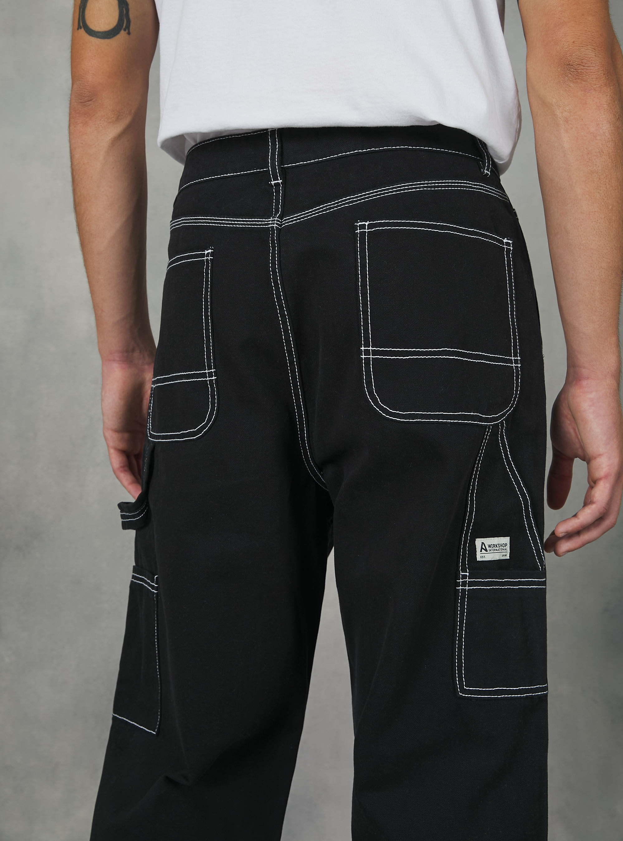 Carpenter canvas trousers, BK1 BLACK