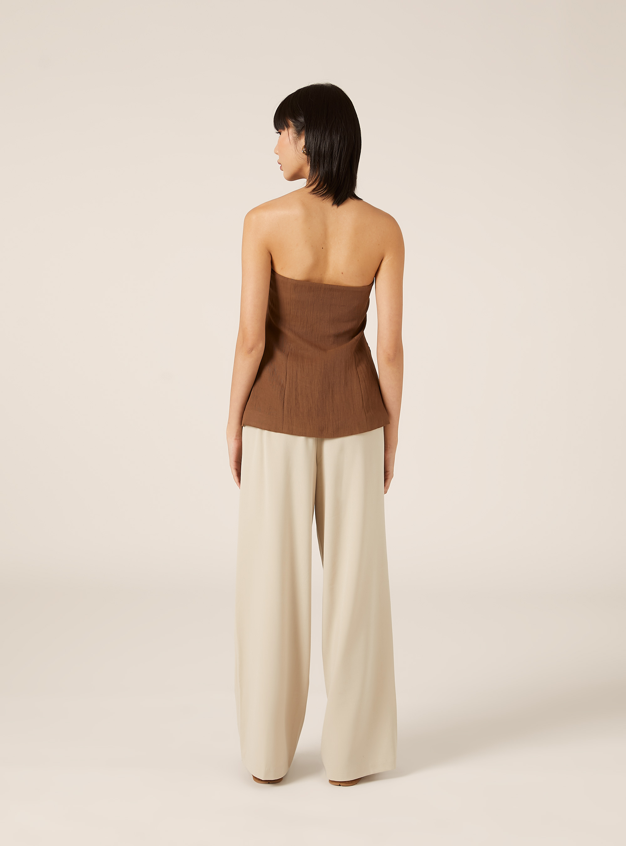 Chaleco cruzado con textura, BR2 BROWN MEDIUM