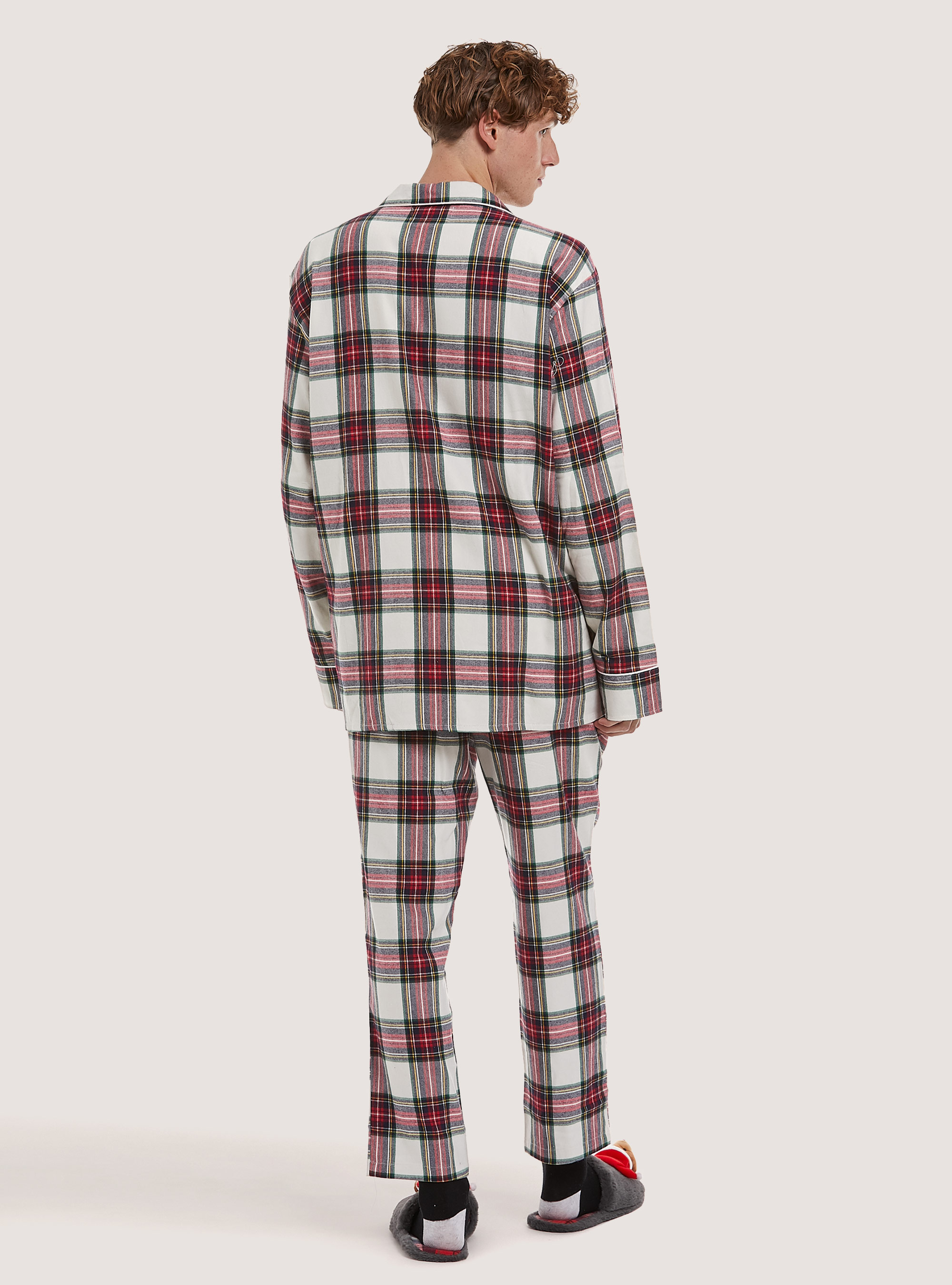 Christmas Family Collection tartan pyjamas, WH1 OFF WHITE