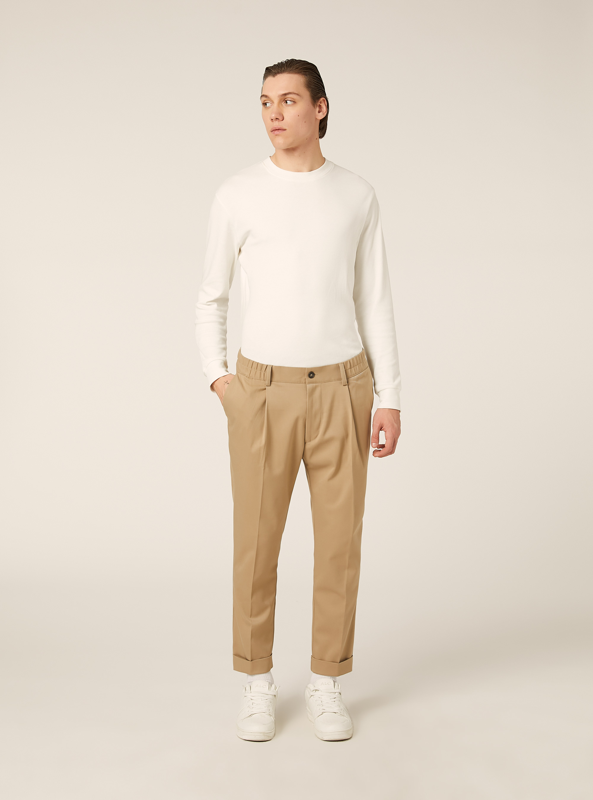 Klassische Hose mit Bundfalten, BG2 BEIGE MEDIUM