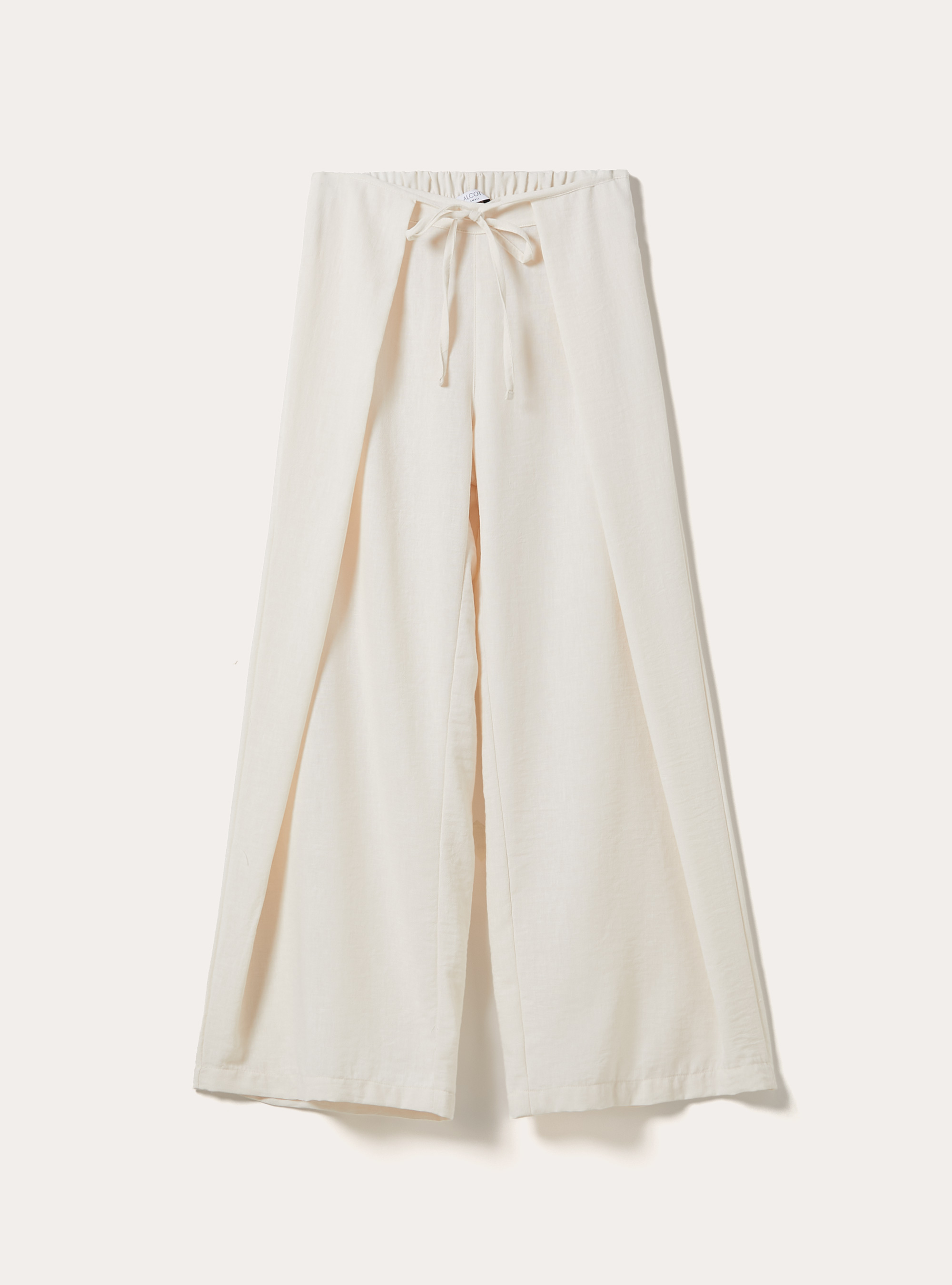 Pantaloni da gaucho effetto crepe, CR3 CREAM LIGHT