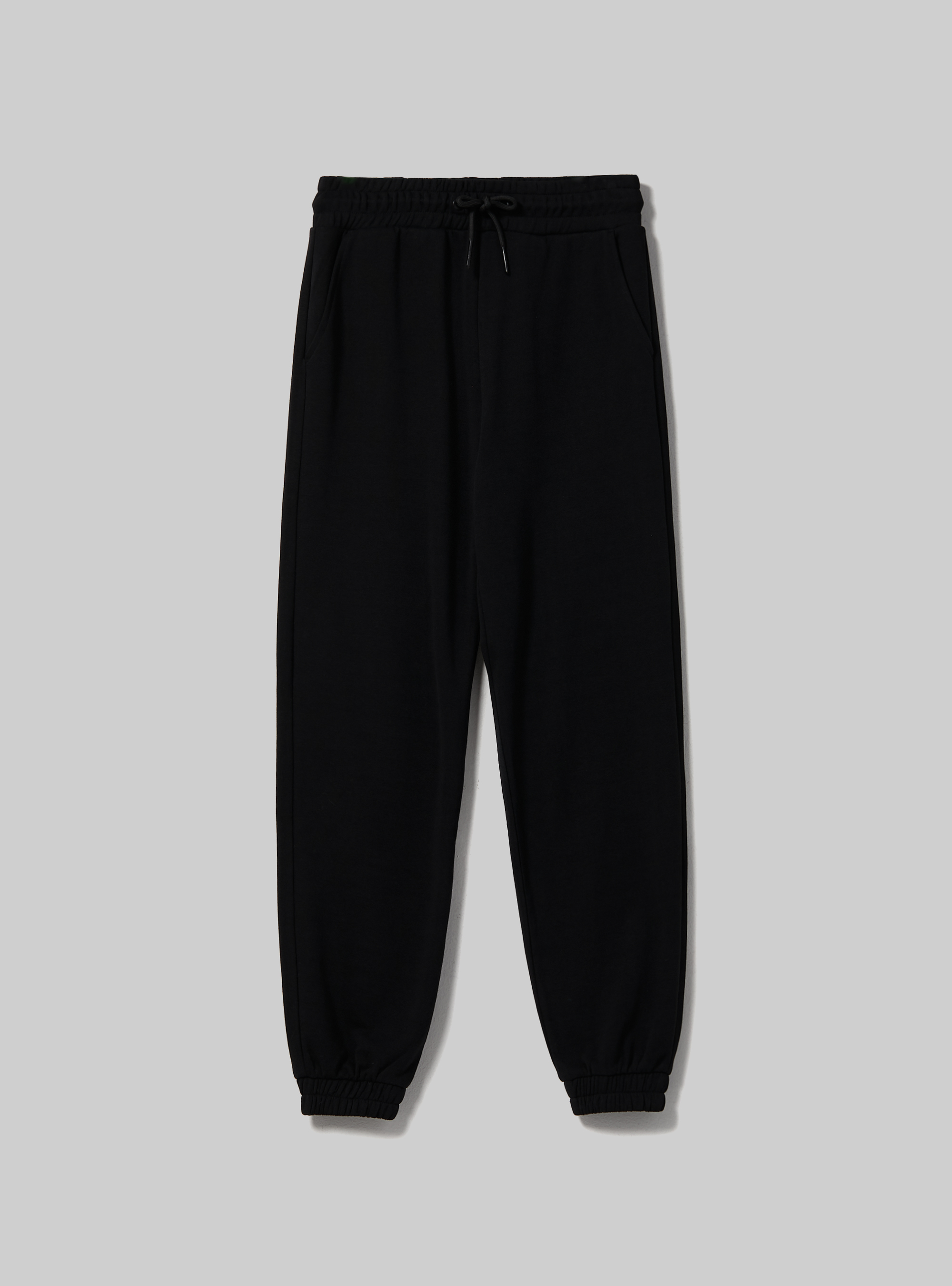 Plush jogger trousers, BK1 BLACK