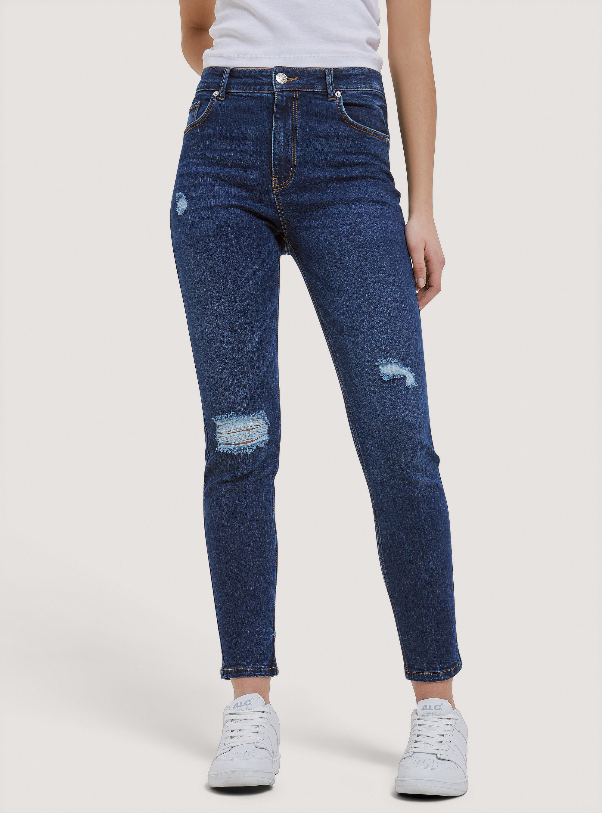 mid rise stretch skinny pant