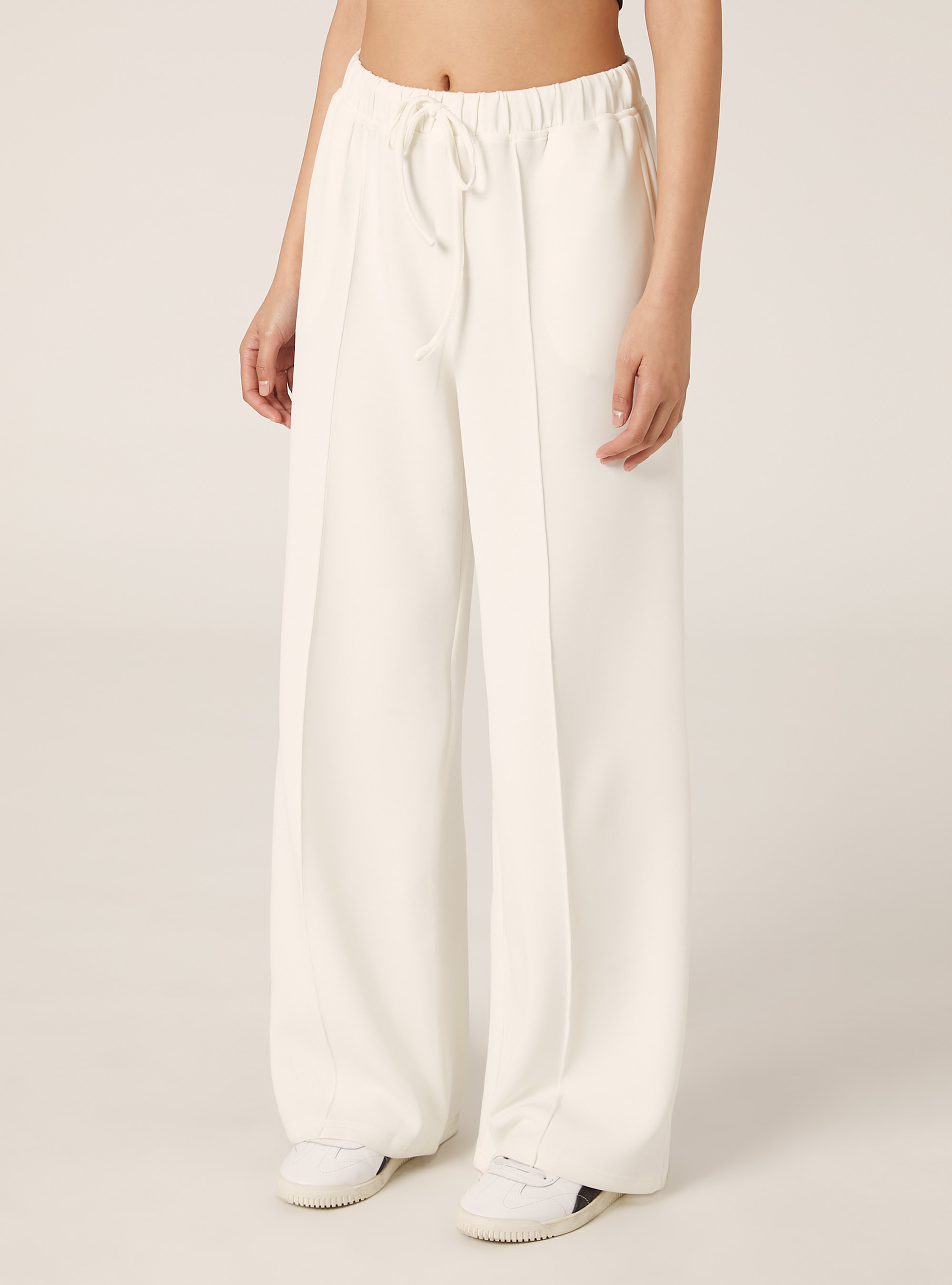 Wide leg soft touch jogger, WH2 WHITE