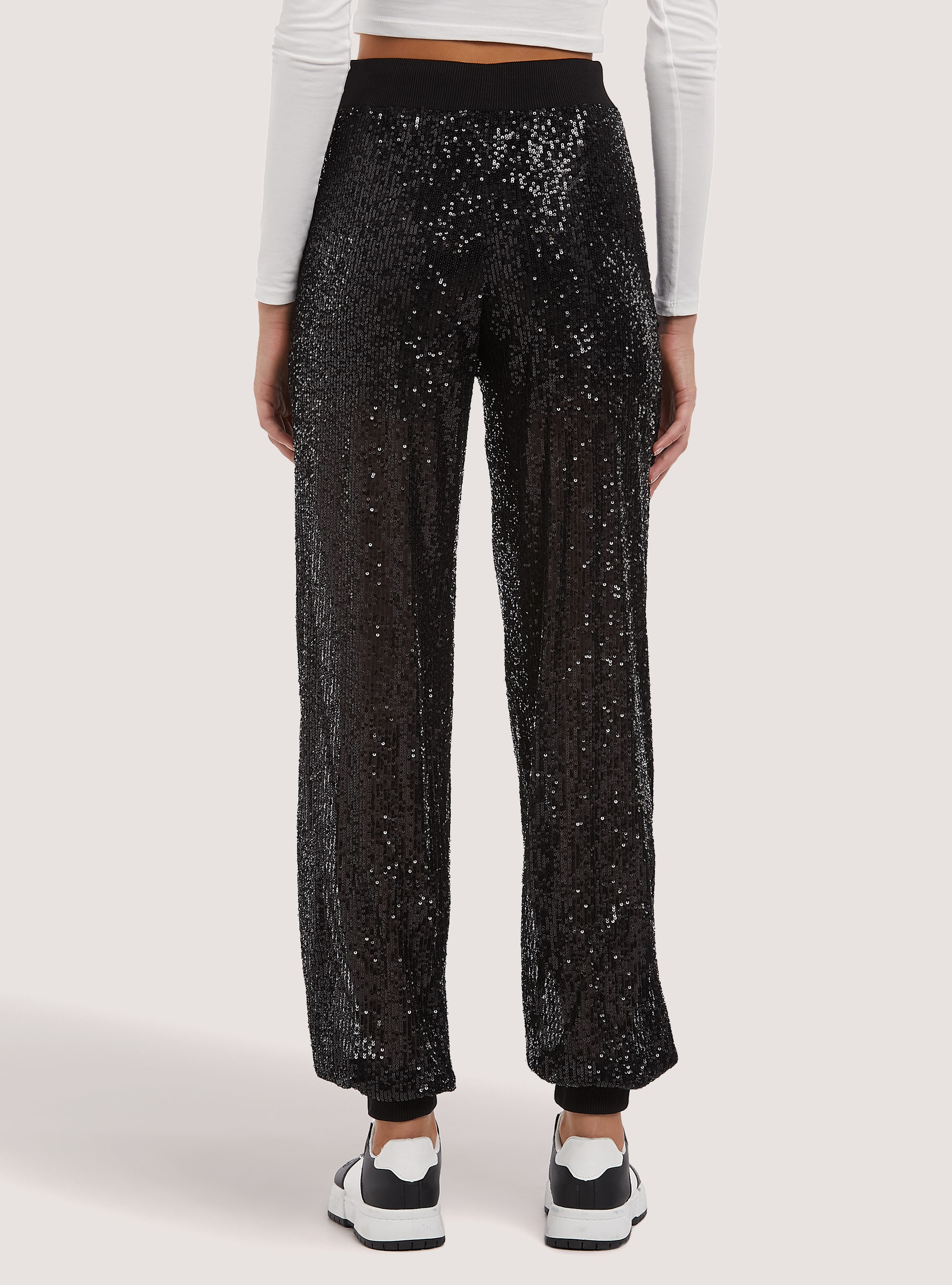 Jogger in pailetttes, BK1 BLACK