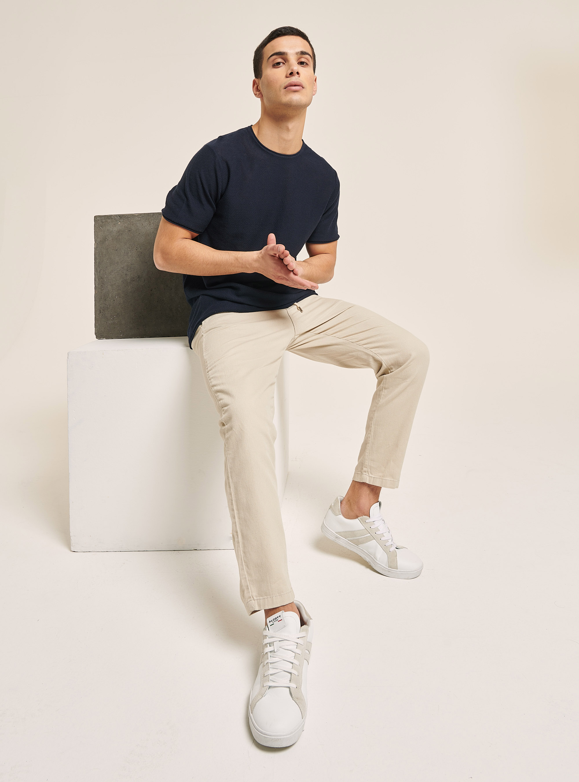 Lightweight roll neck pullover, C2254 BLUE