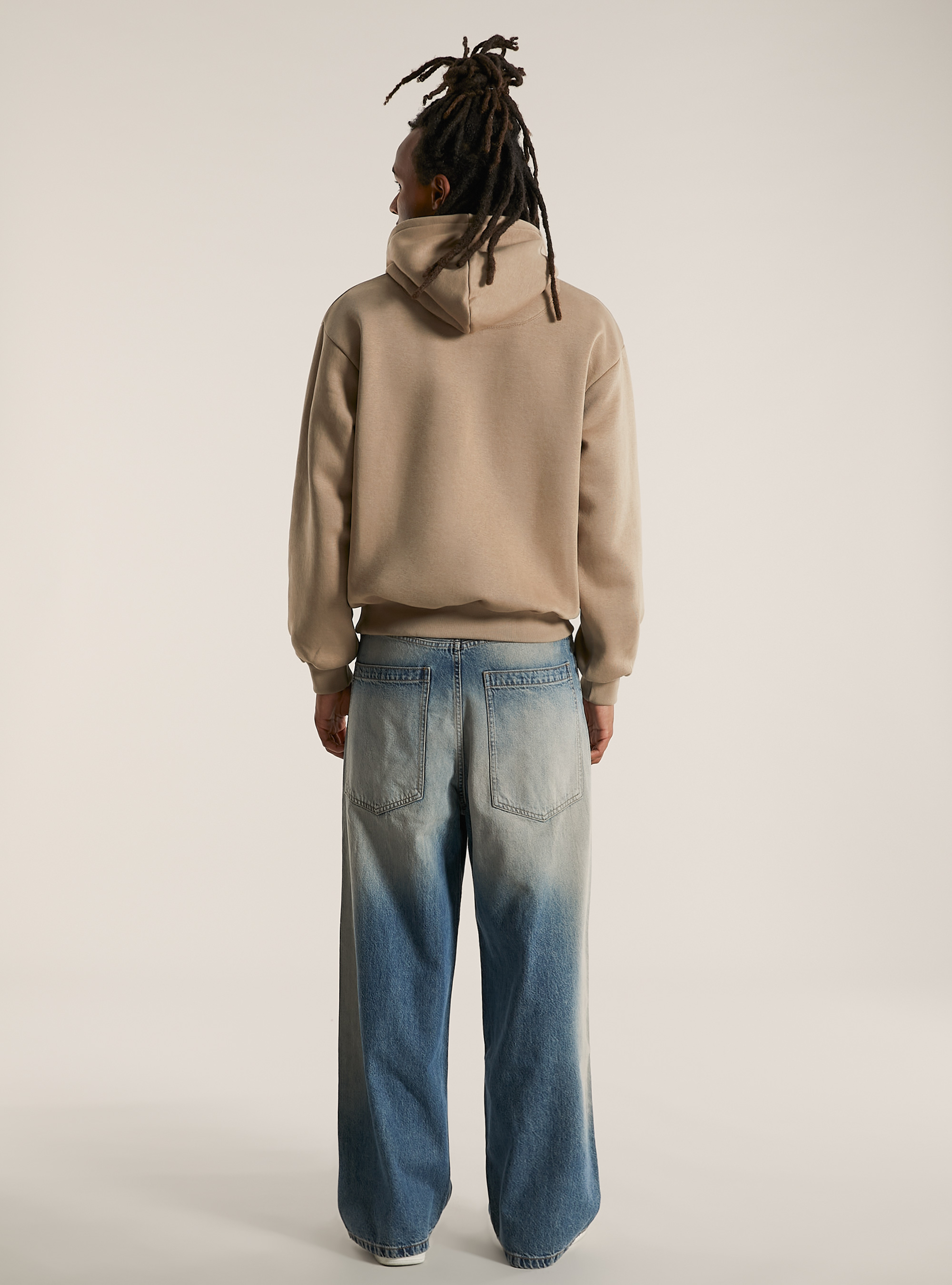 Sudadera con capucha Boxy Fit, BG1 BEIGE DARK