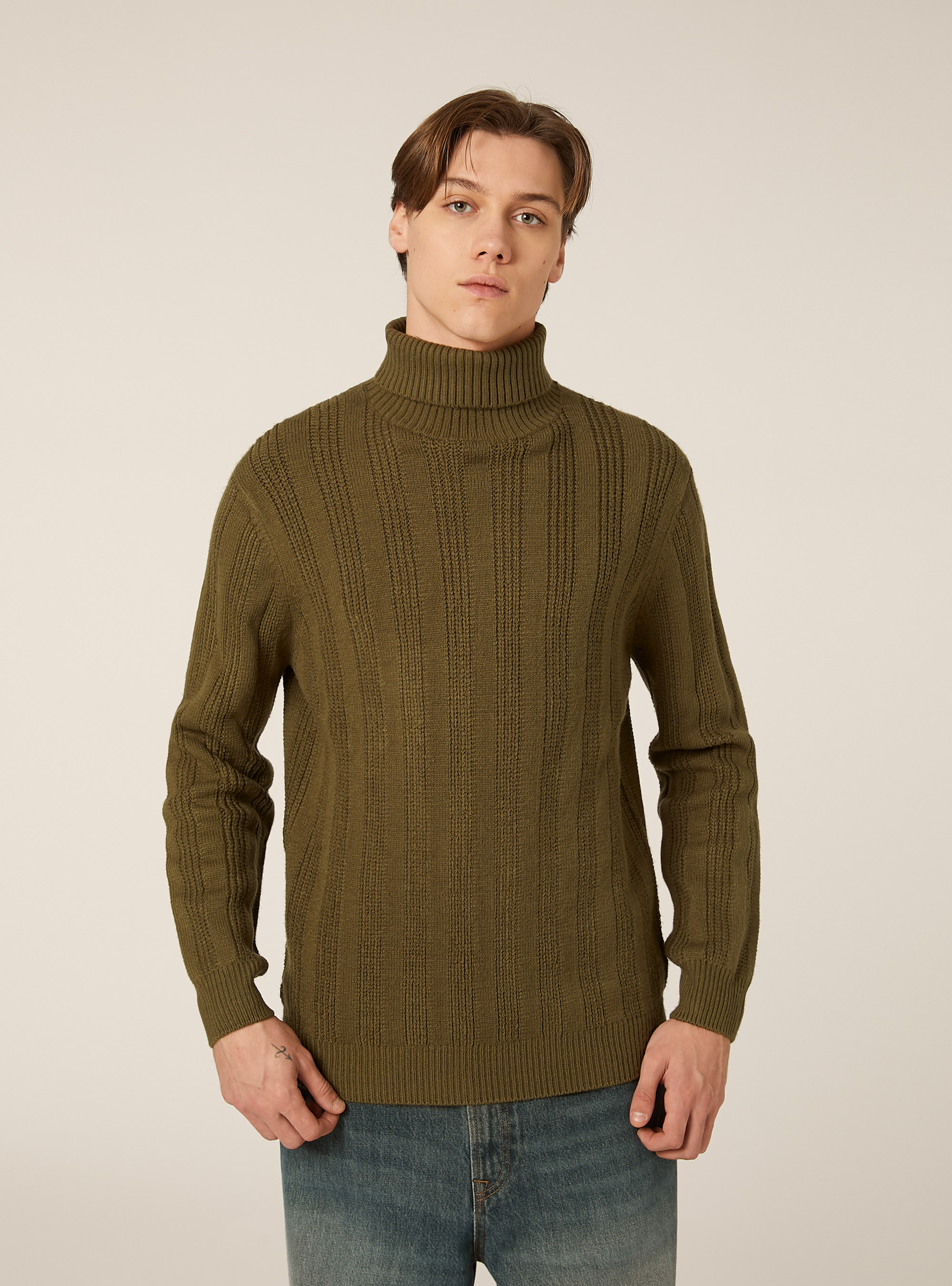 Maglione collo alto, KY1 KAKY DARK