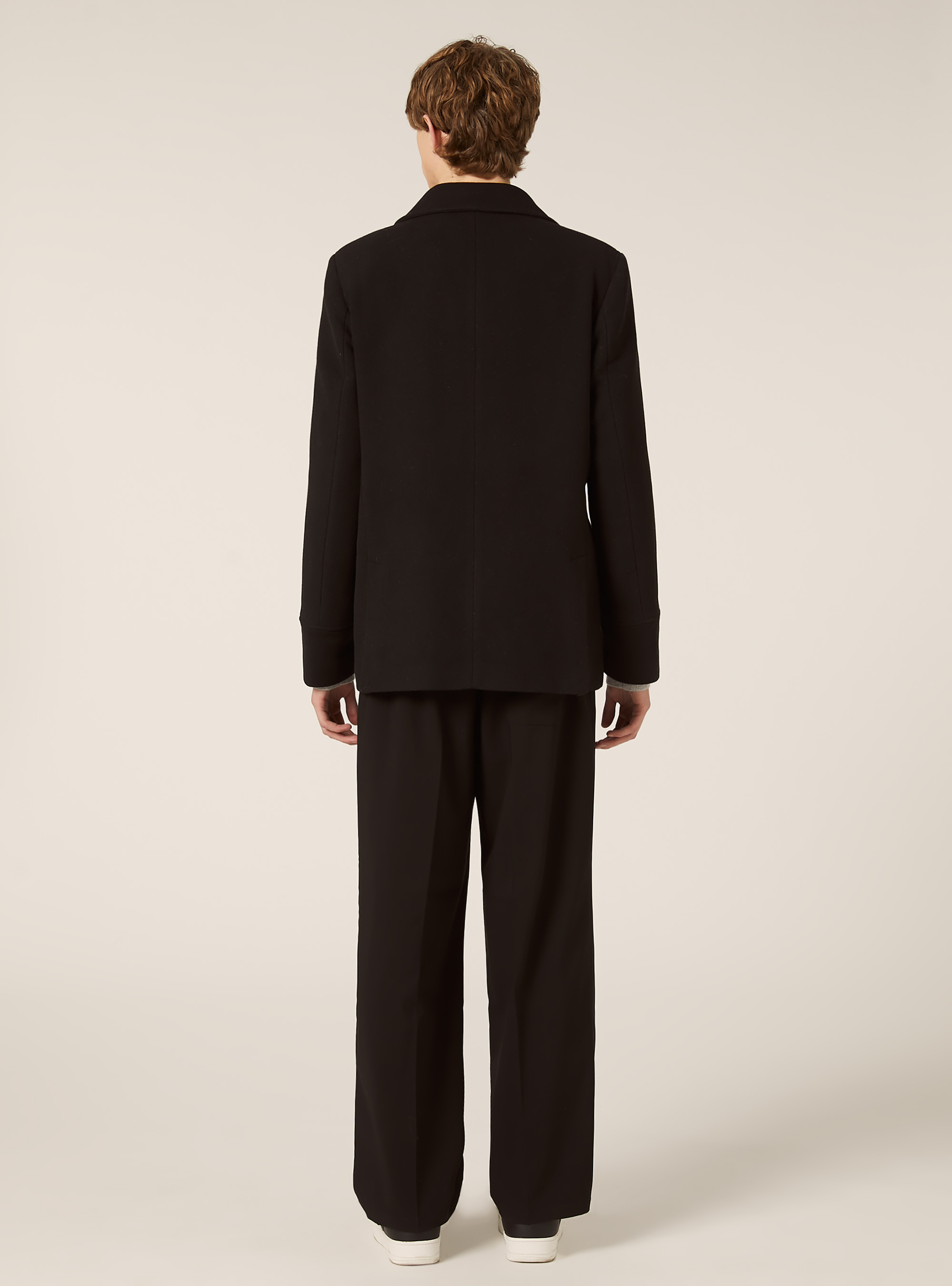 Abrigo cab&aacute;n cruzado, BK1 BLACK