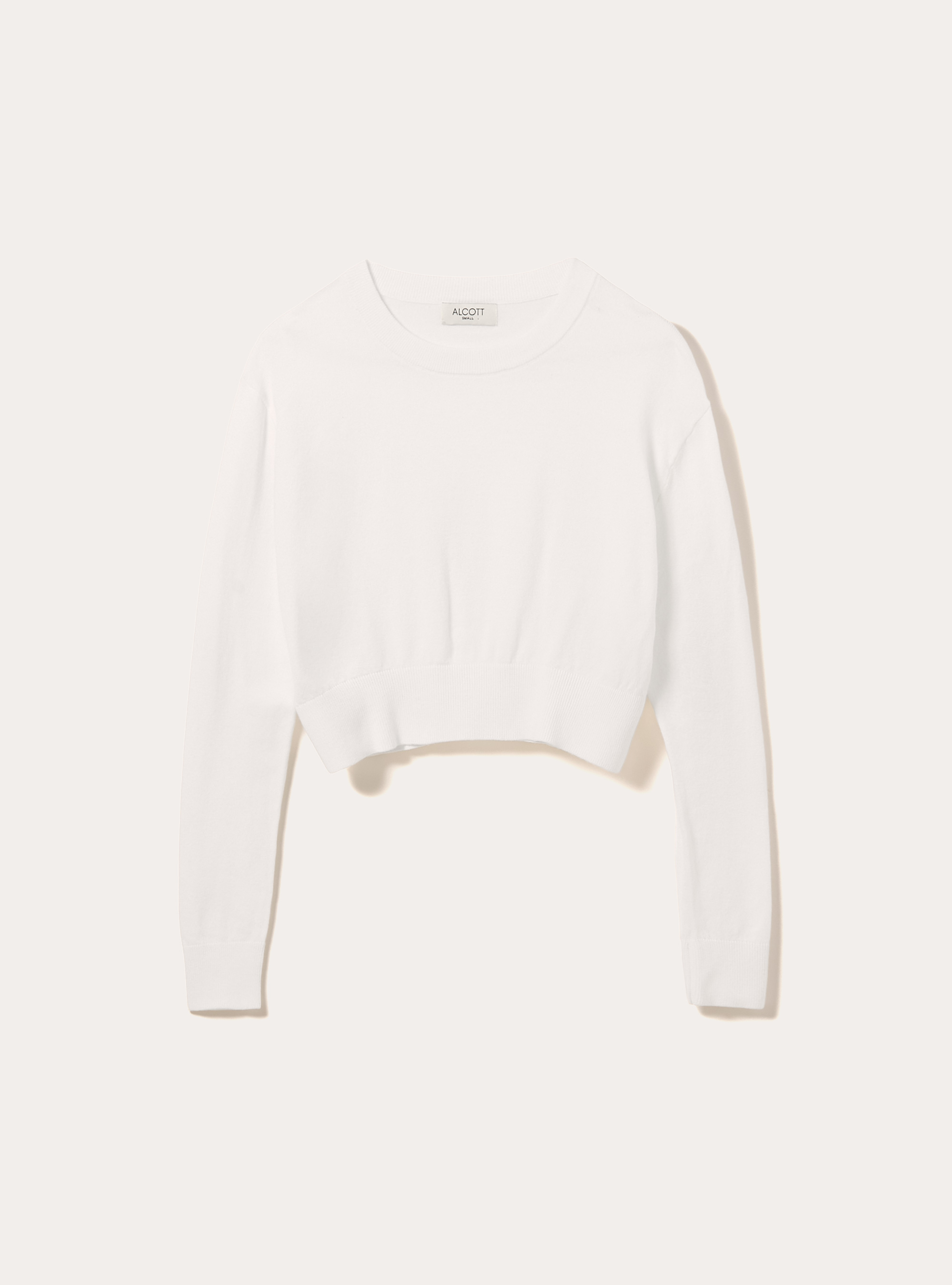 Boxy fit crew neck pullover, WH2 WHITE