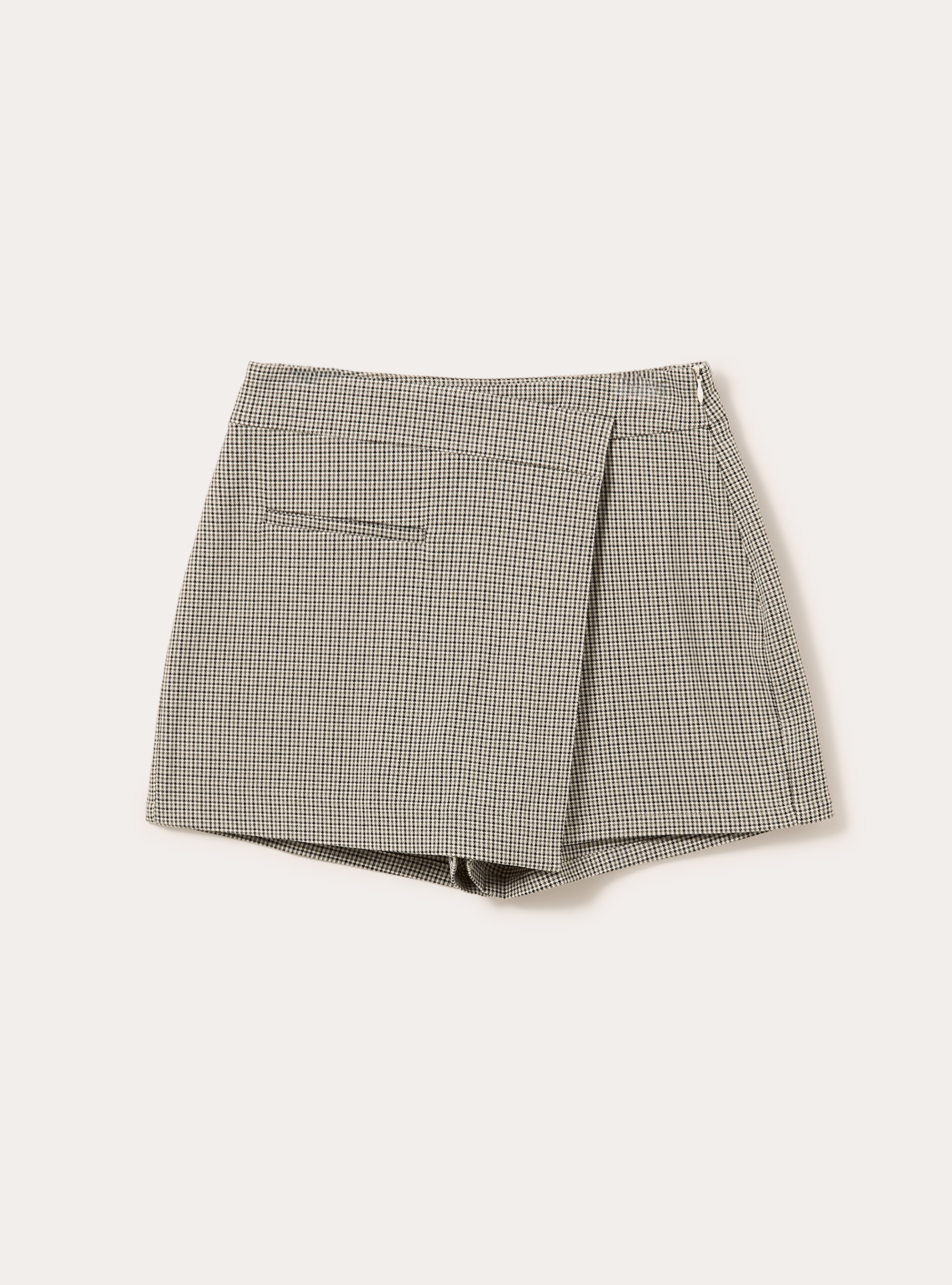 Falda pantalón cruzada estampada, BG2 BEIGE MEDIUM