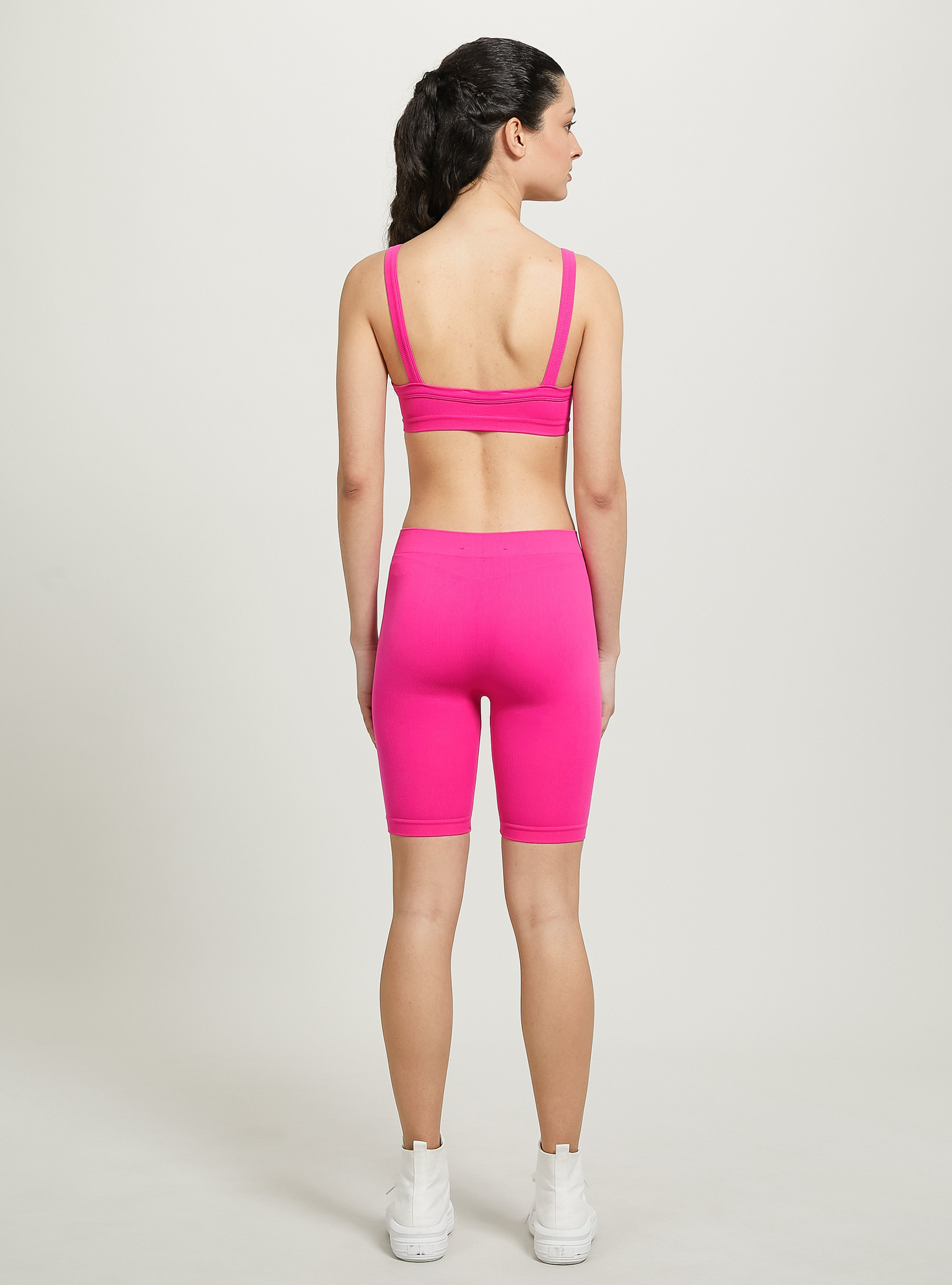 Pantaloni da ciclista seamless, FX2 FUXIA MEDIUM