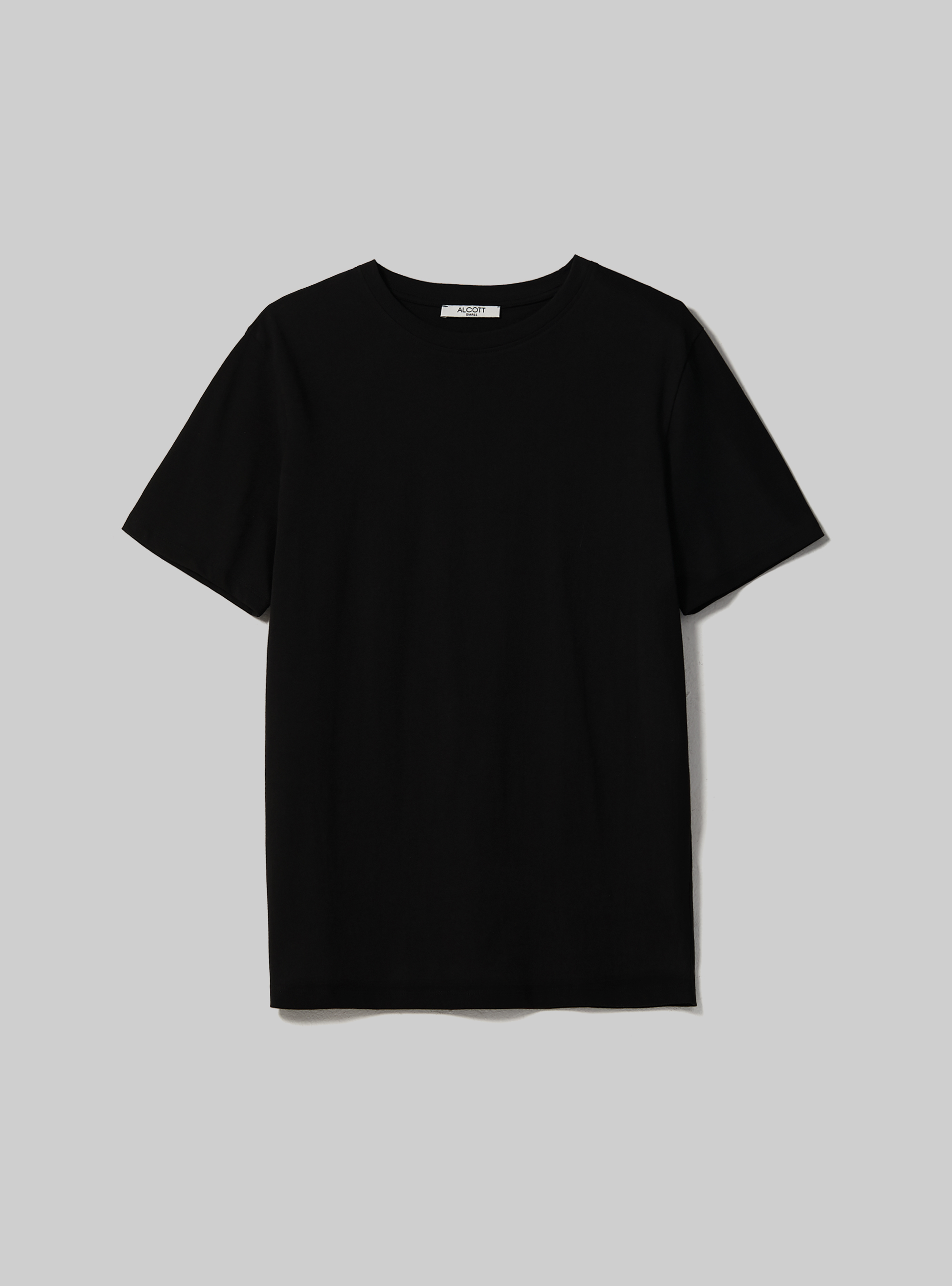 Cotton crew-neck T-shirt, BK1 BLACK