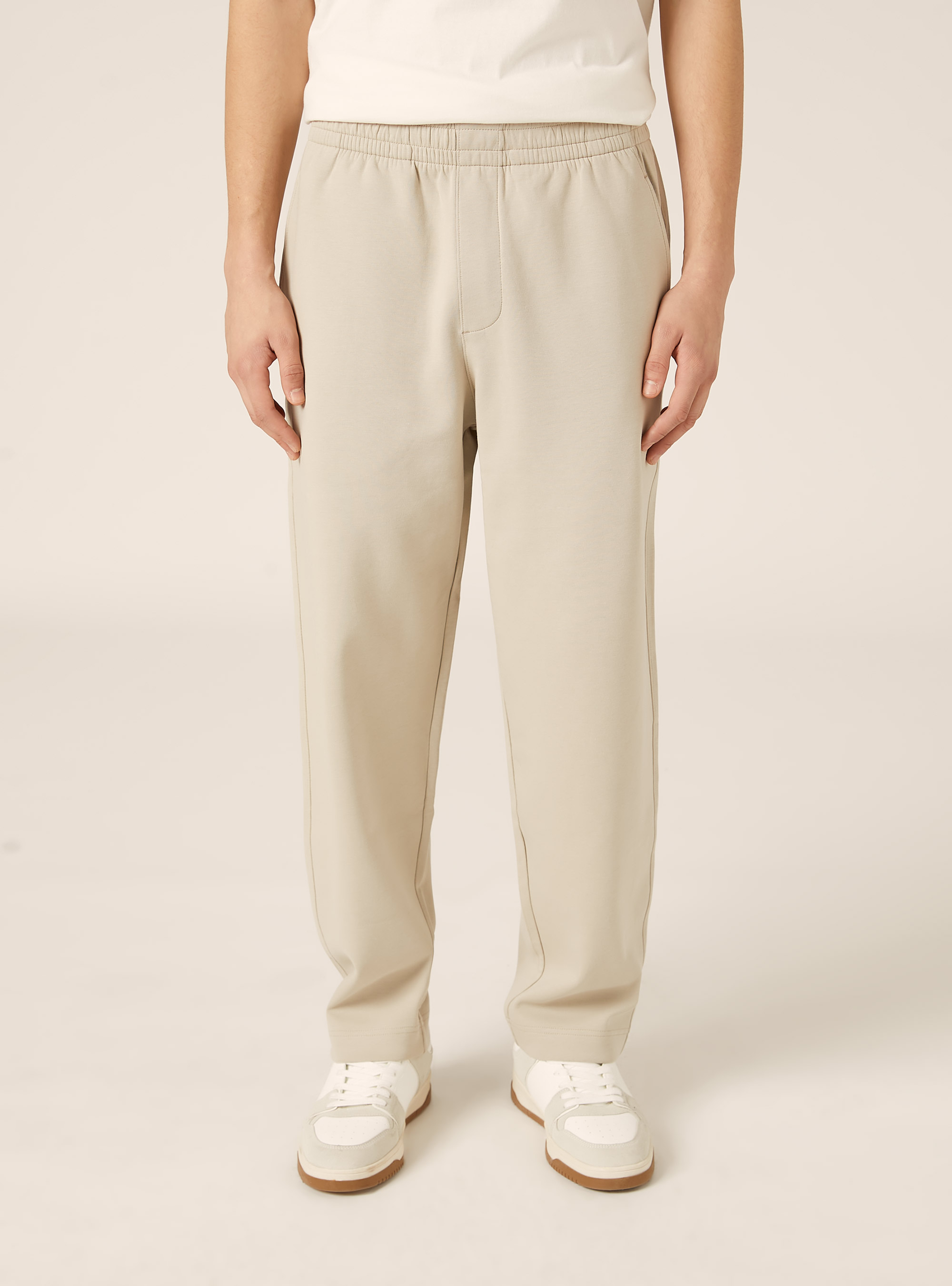 Soft touch technical jogger pants, BG1 BEIGE DARK