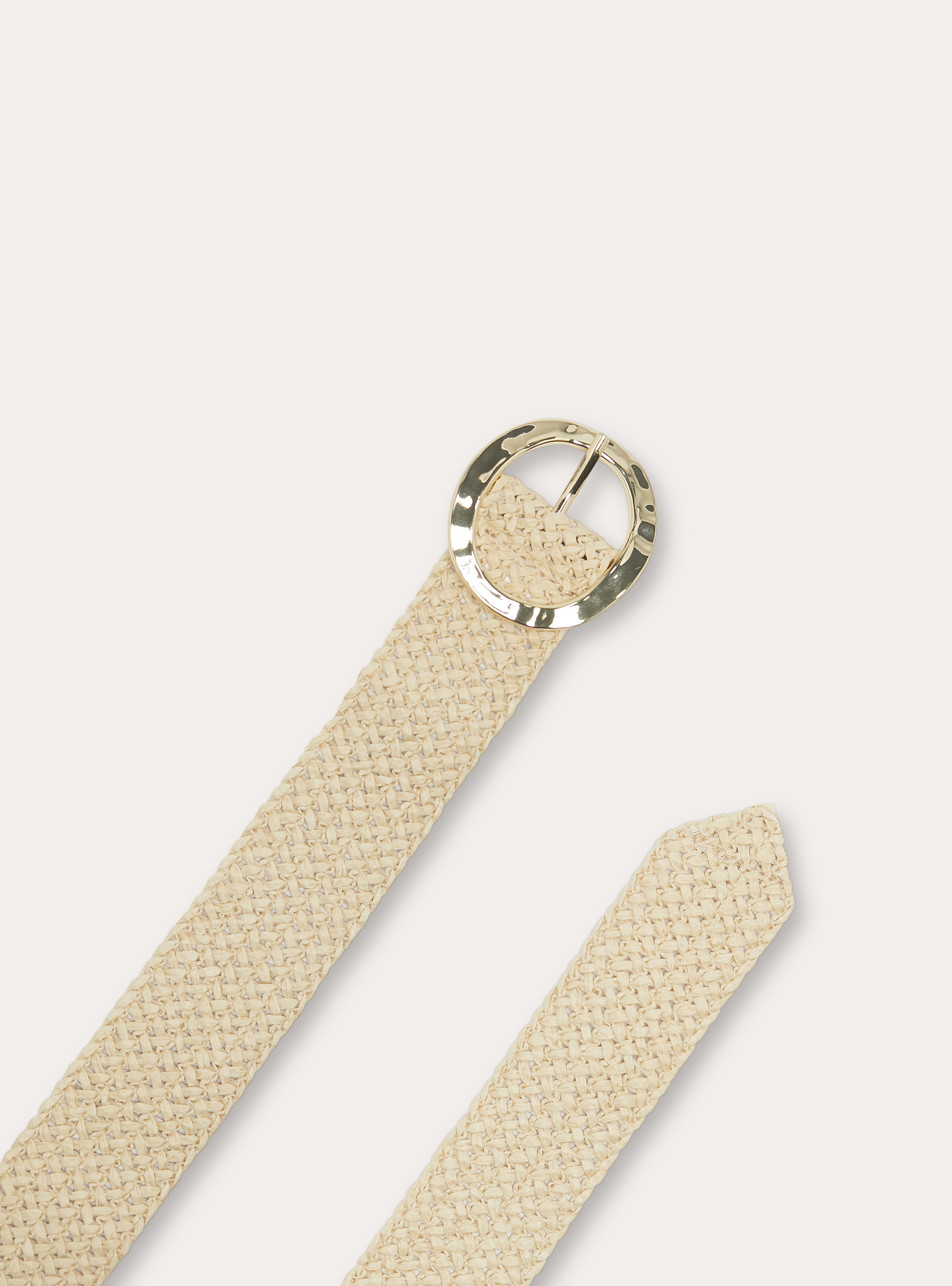 Cintura in rafia con fibbia in metallo, SA3 SAND LIGHT