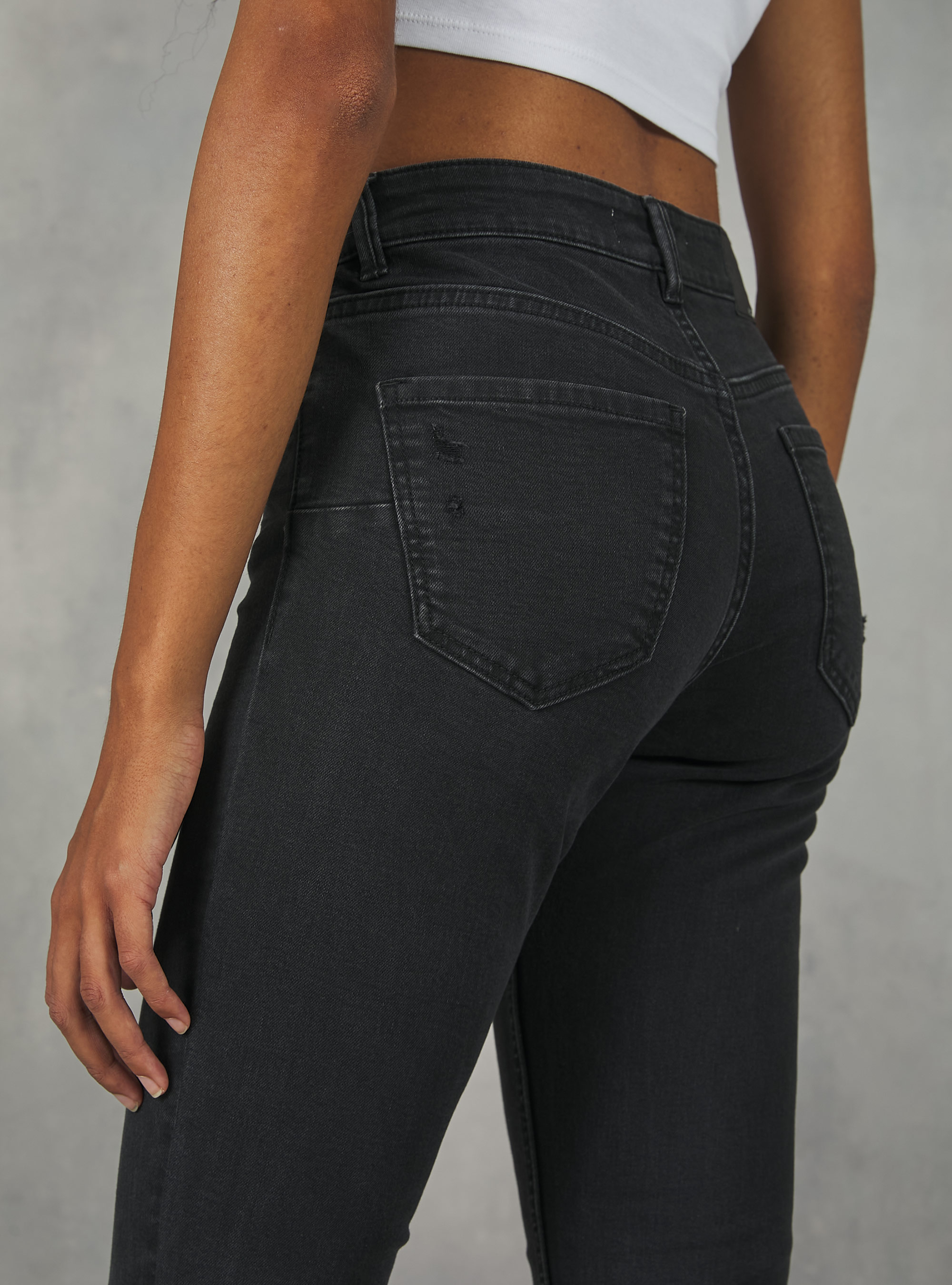 Jeans skinny effetto push up, D000 BLACK