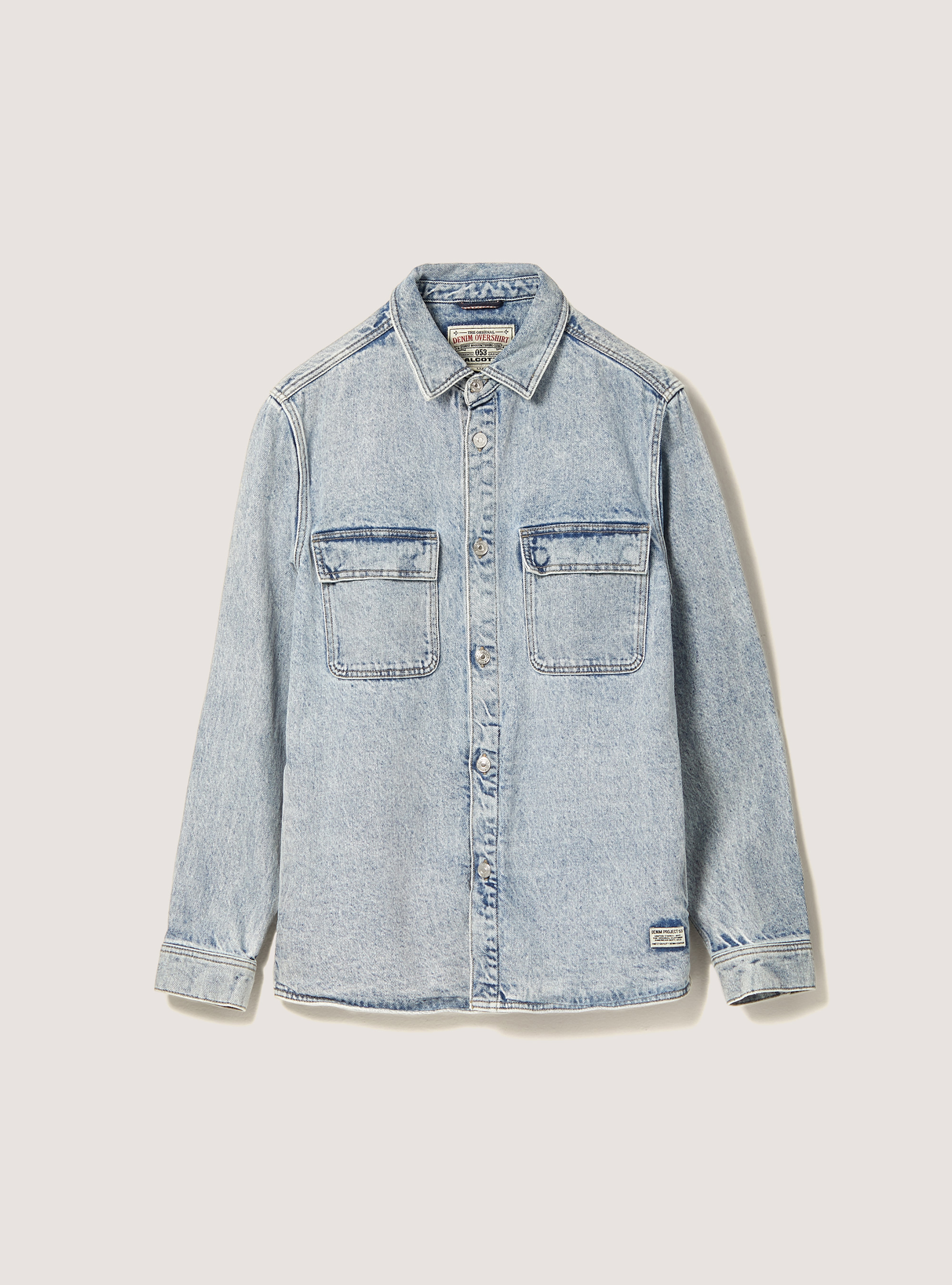 Denim shirt jacket, D006 AZURE