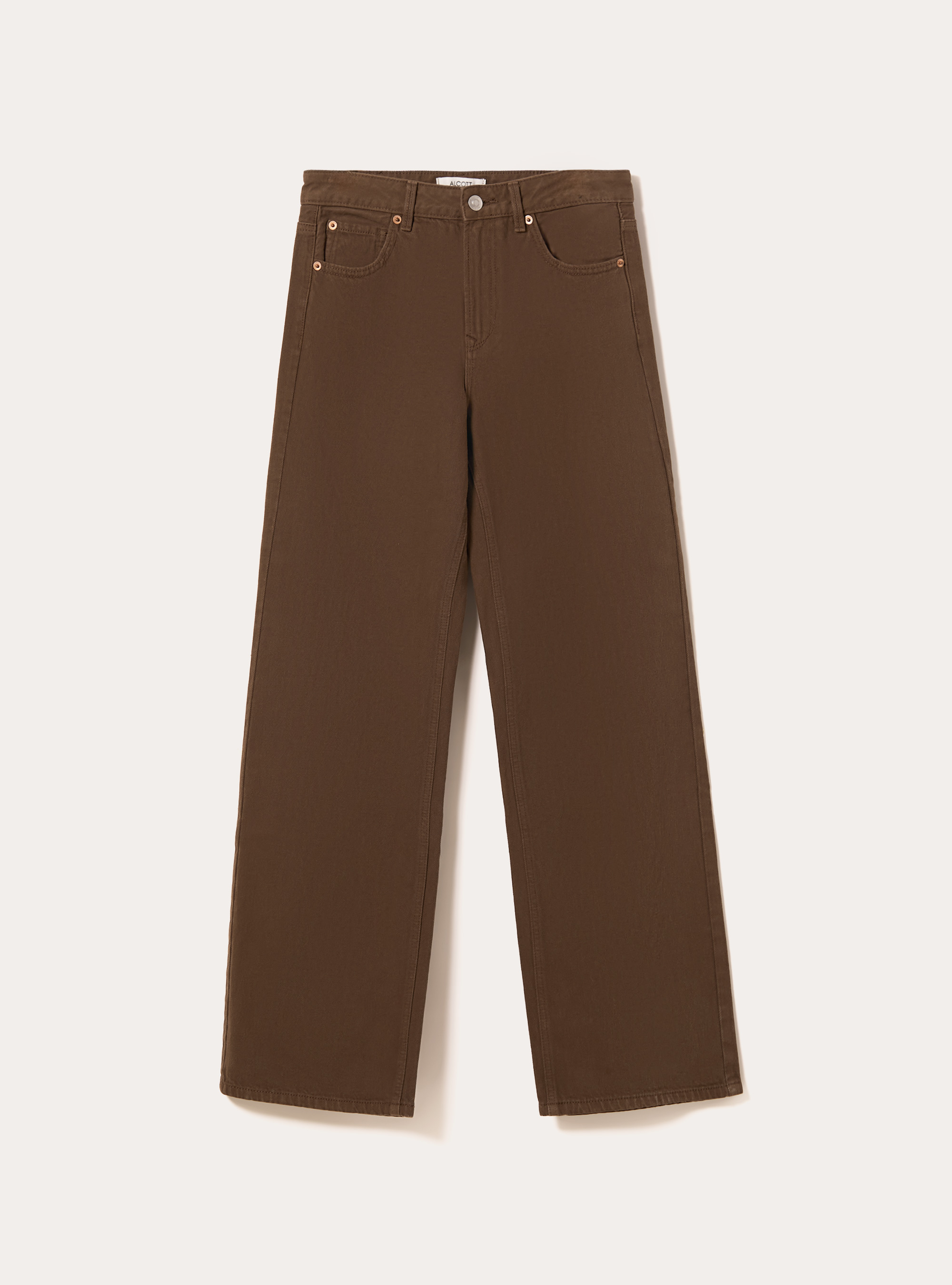 Coloured straight fit jeans, BR2 BROWN MEDIUM