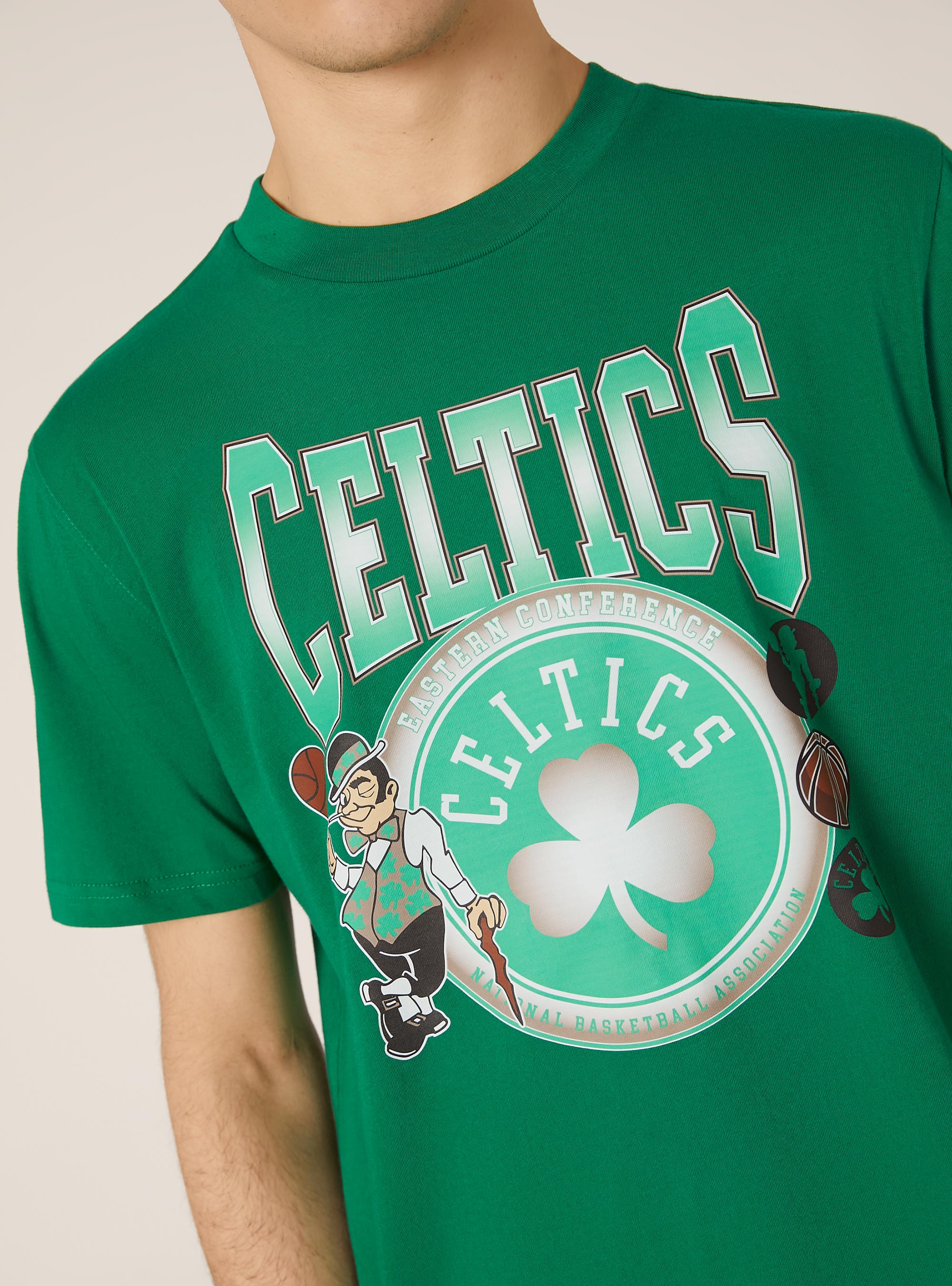 Camiseta de algodón con estampado NBA / Alcott, GN2 GREEN MEDIUM