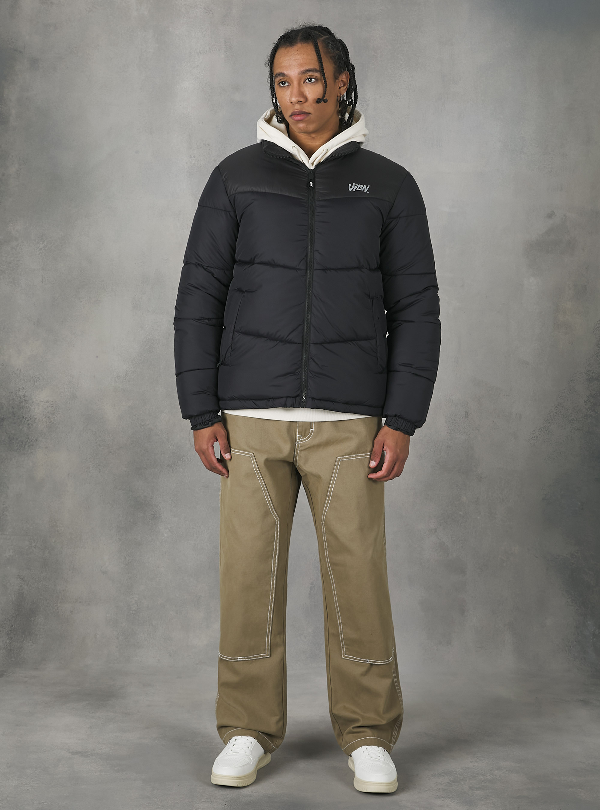 Colour block jacket, BK1 BLACK