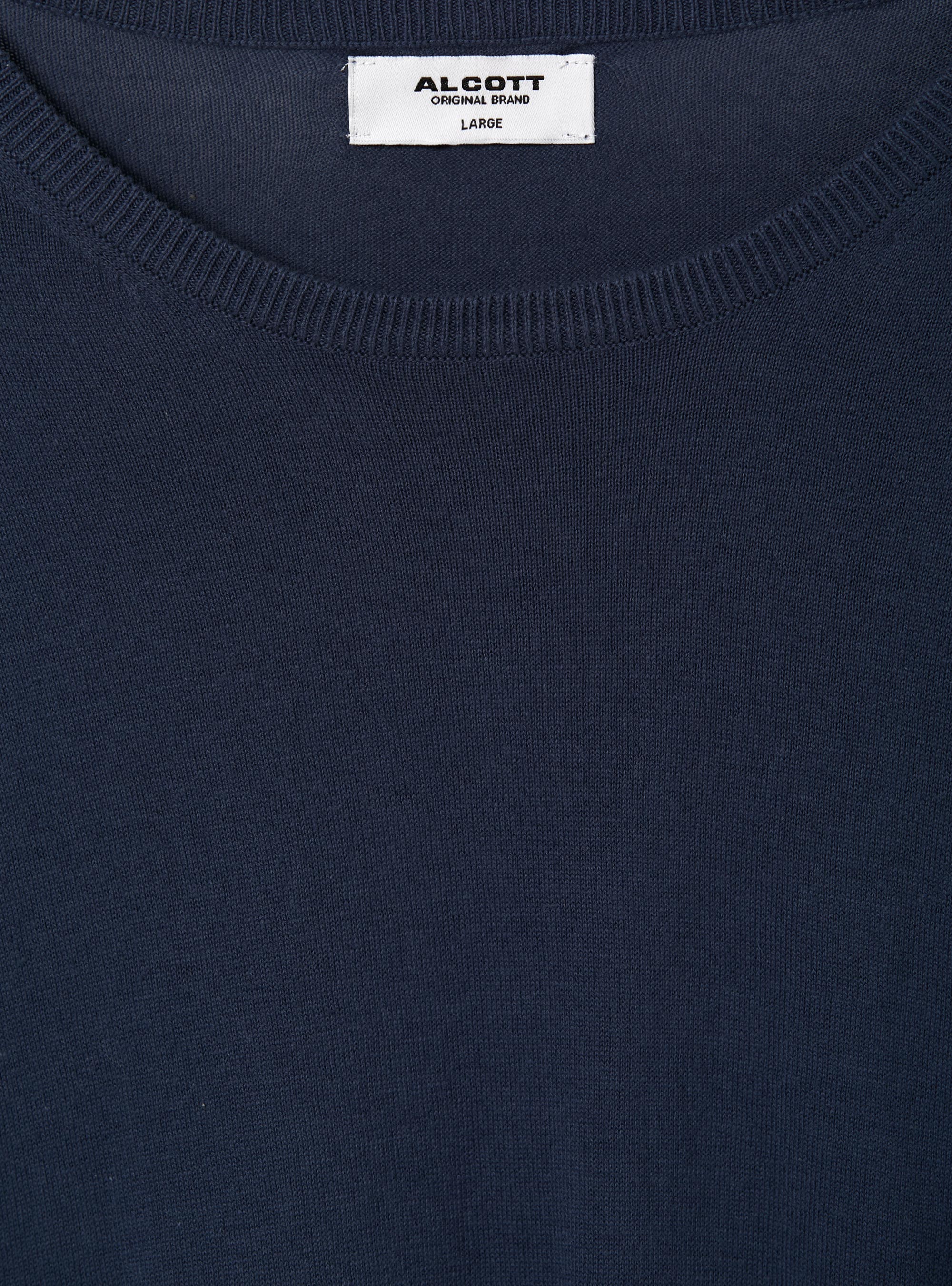 Short-sleeved cotton pullover, NA3 NAVY LIGHT
