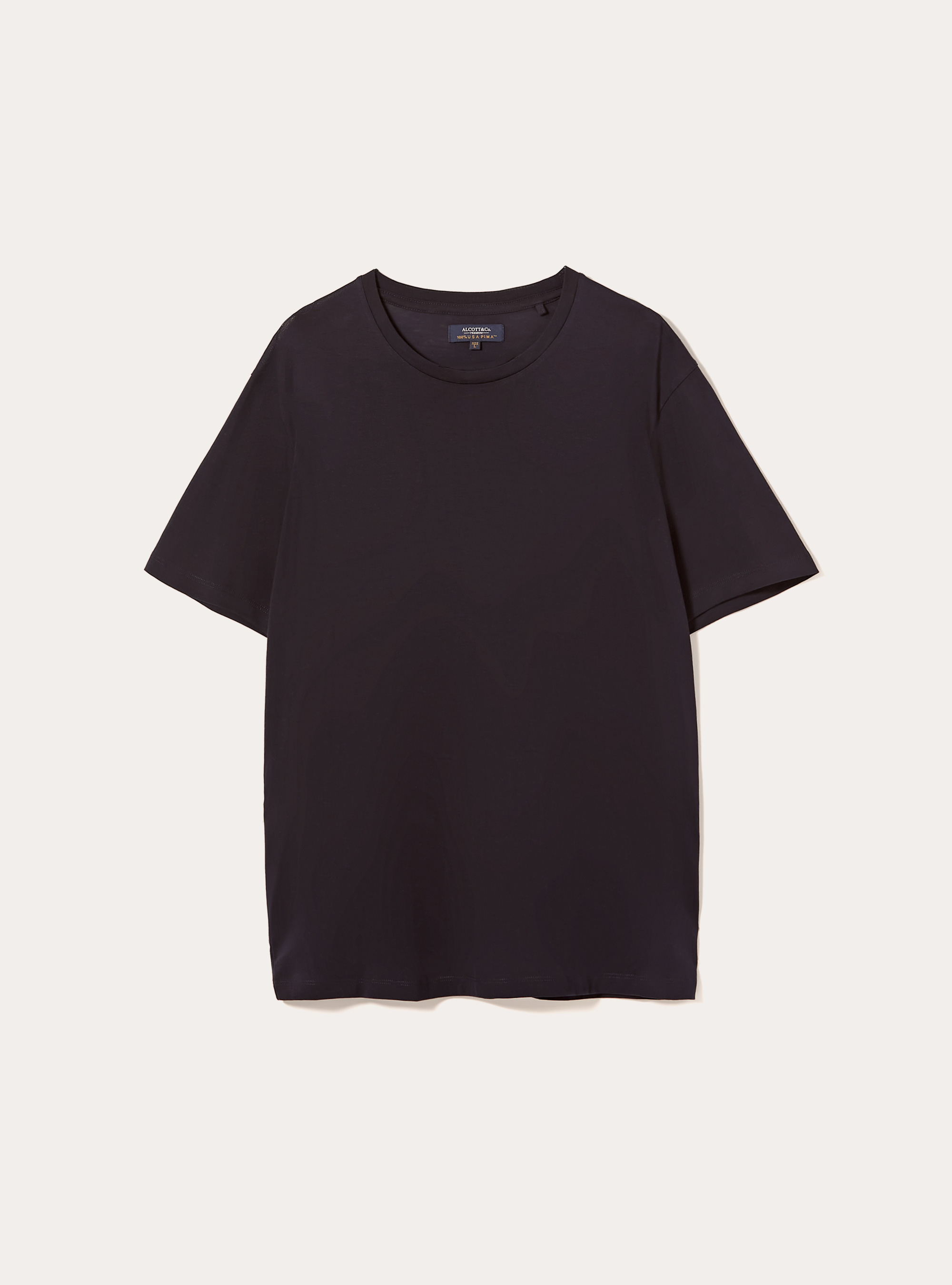 T-shirt en coton Pima sup&eacute;rieur, NA1 NAVY DARK