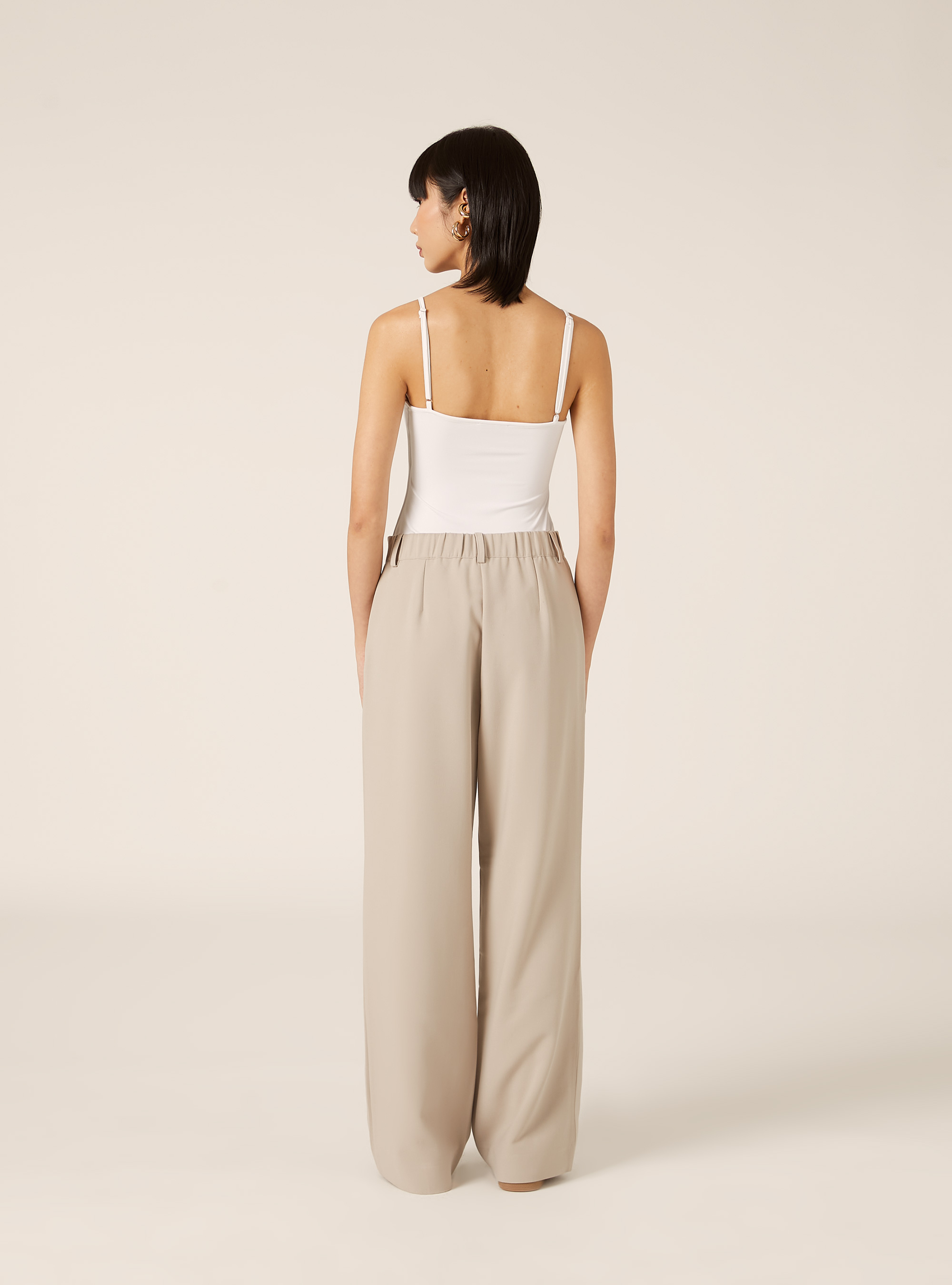 Body con bretelle sottili, WH3 WHITE