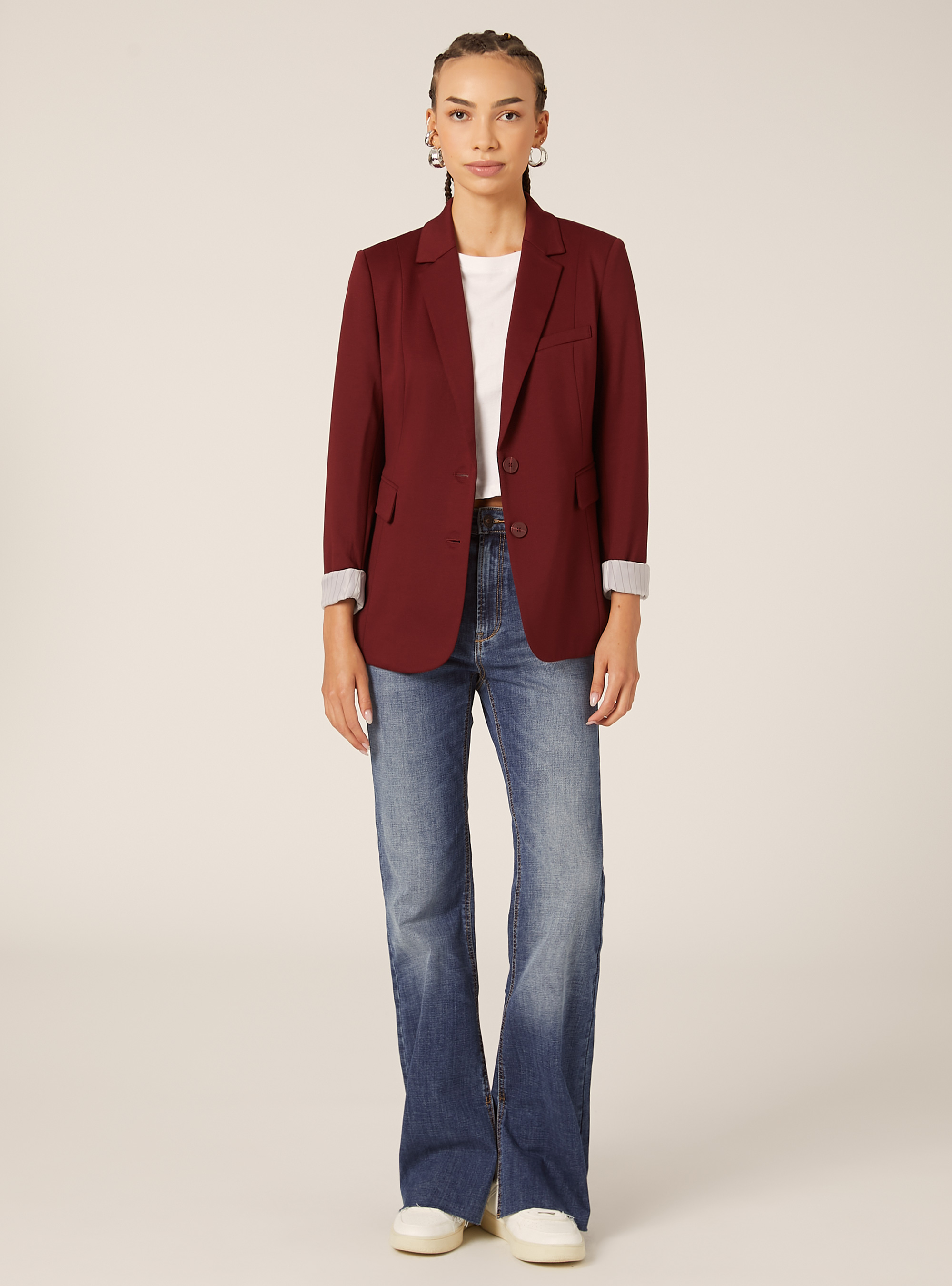 Jersey blazer, BO1 BORDEAUX DARK