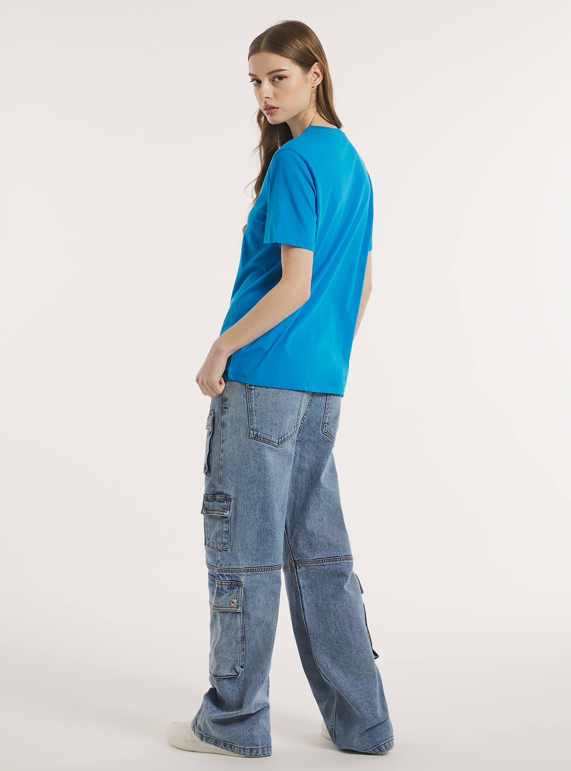 T-shirt en coton à col ras du cou, RY2 ROYALE MEDIUM