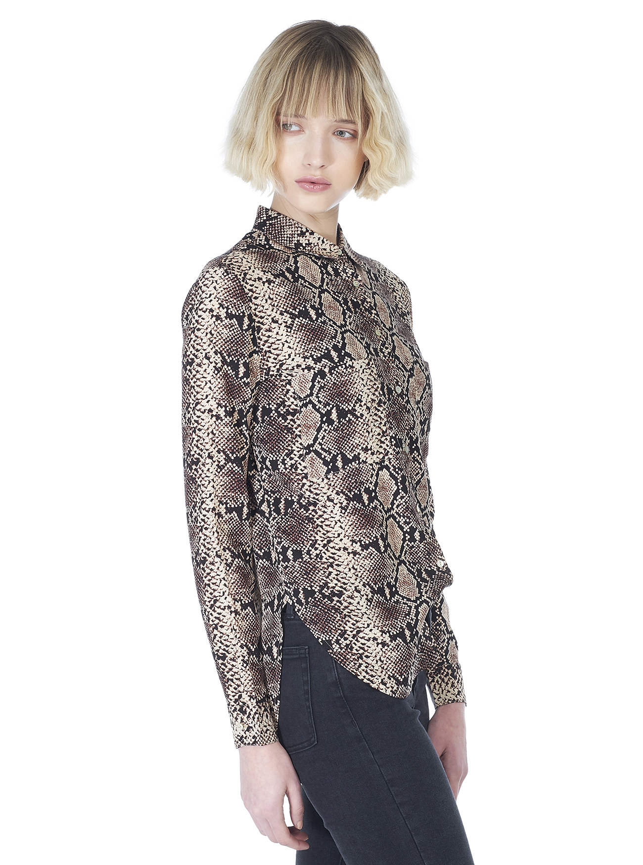 Camicia fit morbido stampa serpente, SNAKE