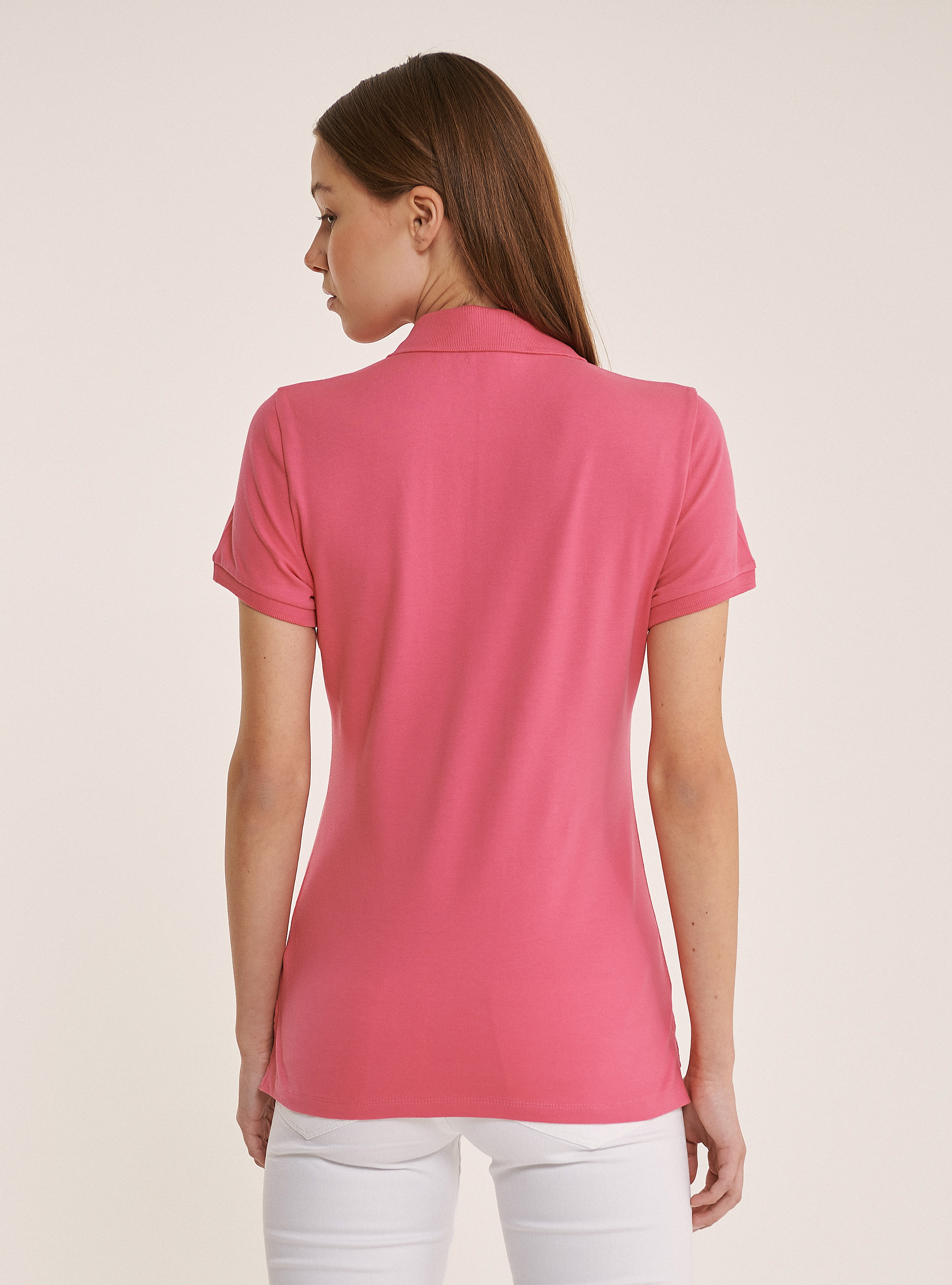 Polo de algodón piquet, C4511 FUXIA