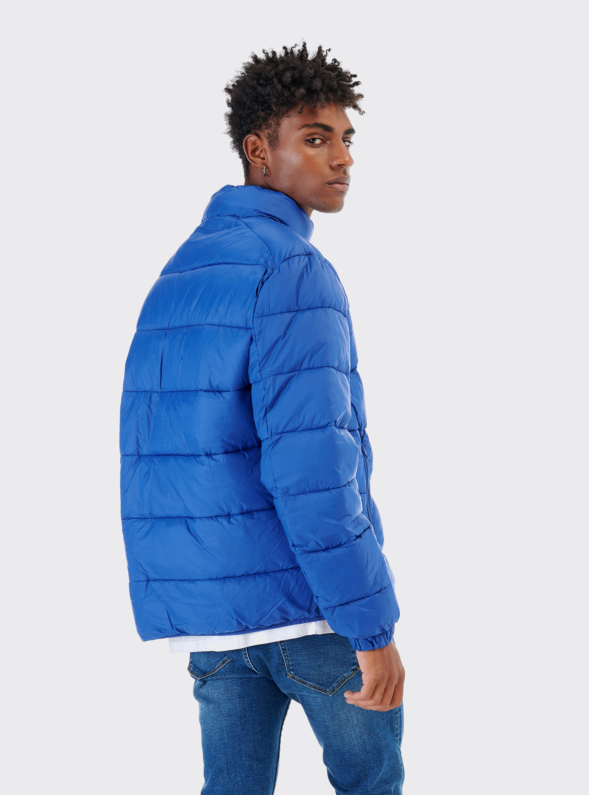 CAZADORA CON CAPUCHA, AZUL