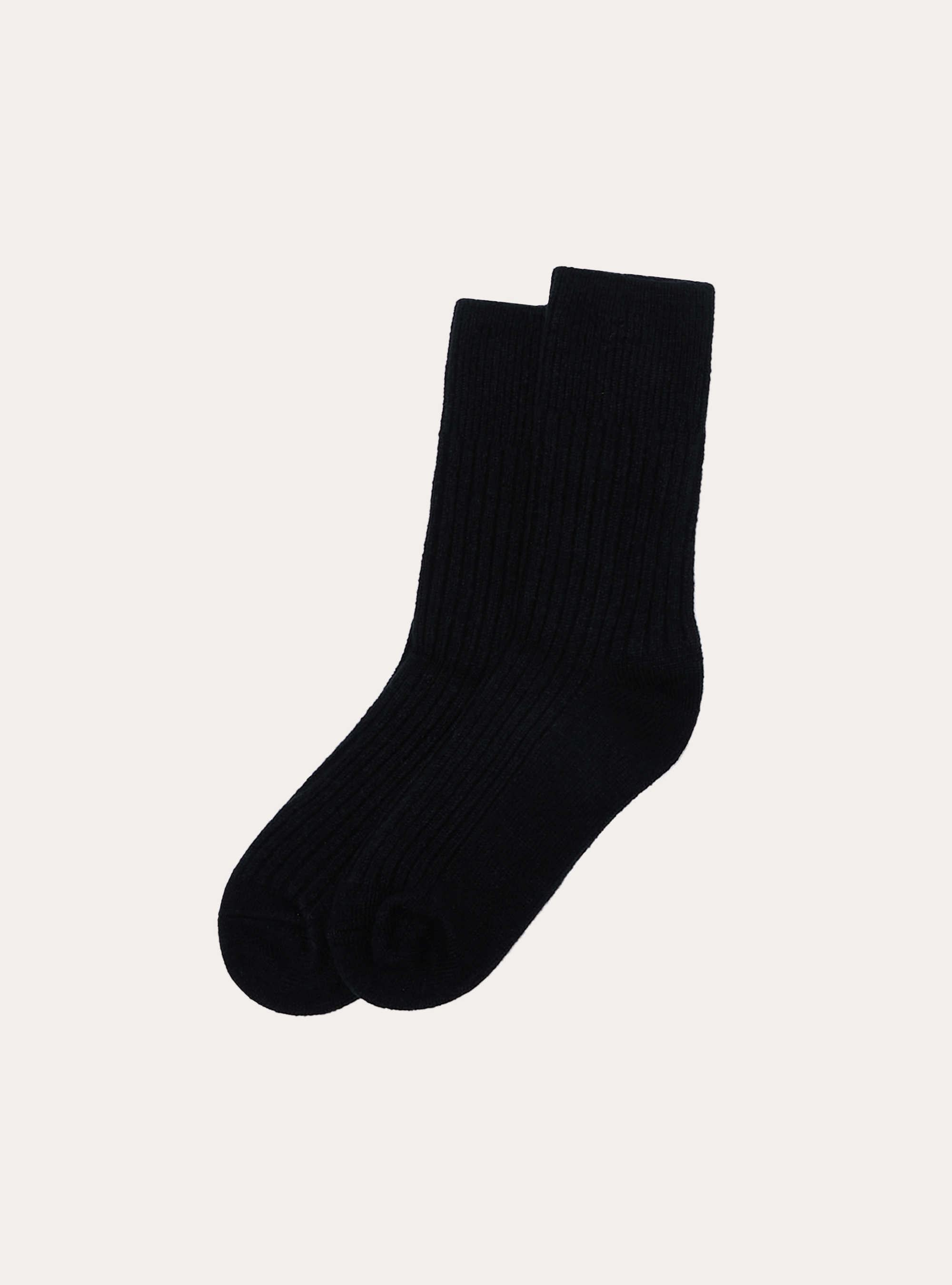 Calzini a coste monocolore set 2 paia, BK1 BLACK