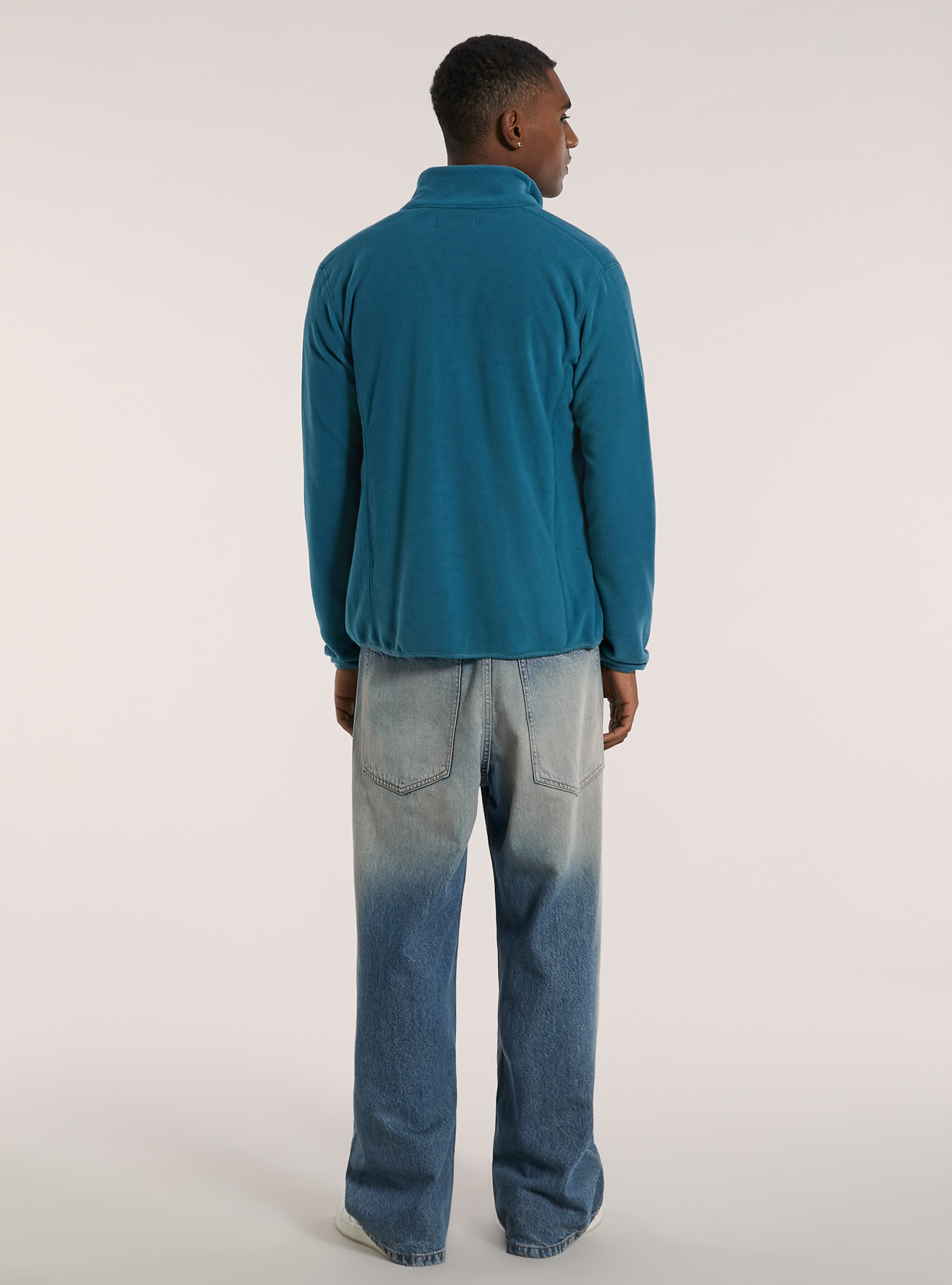 Cardigan polar fleece, OB2 BLUE OIL MED.