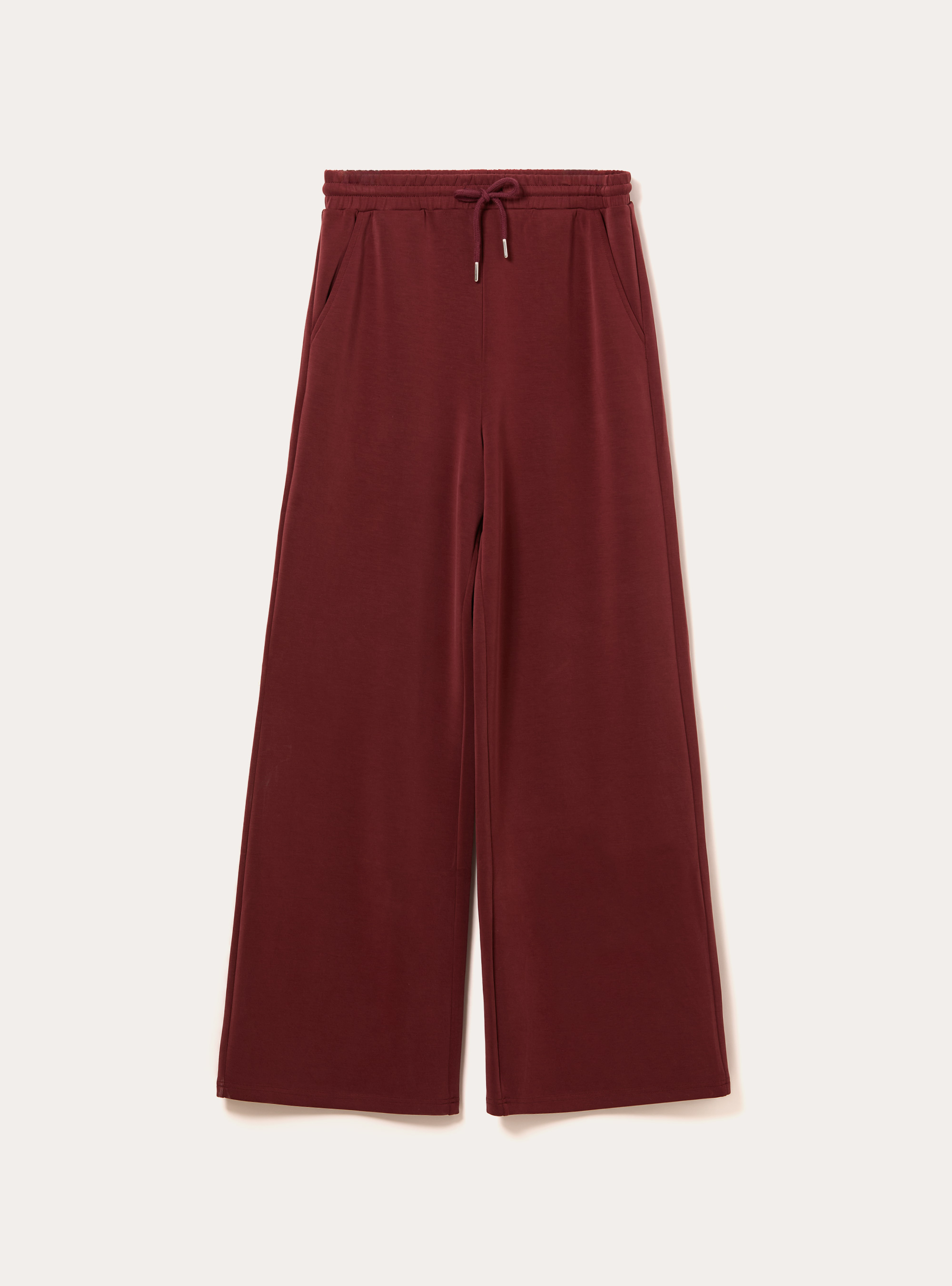 Jogger wide leg soft touch, BO1 BORDEAUX DARK