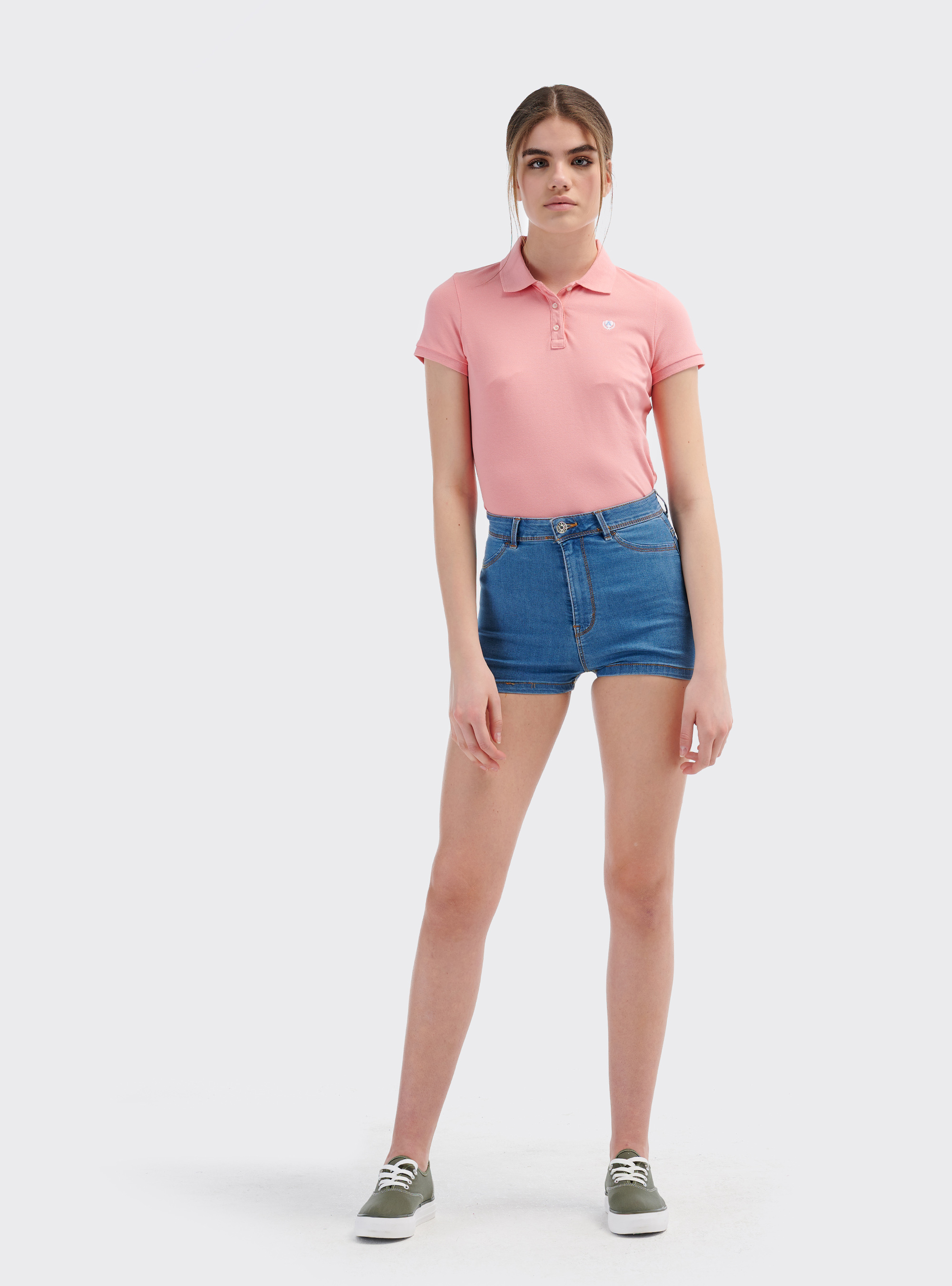 Super stretch fit denim shorts, C196 AZZURRE