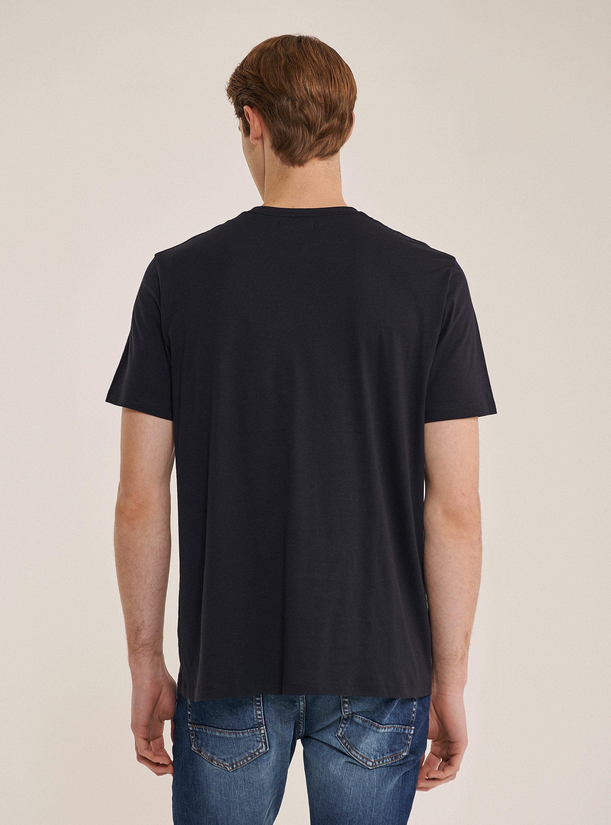 Camiseta básica en algodón Pima Superior, NA1 NAVY DARK