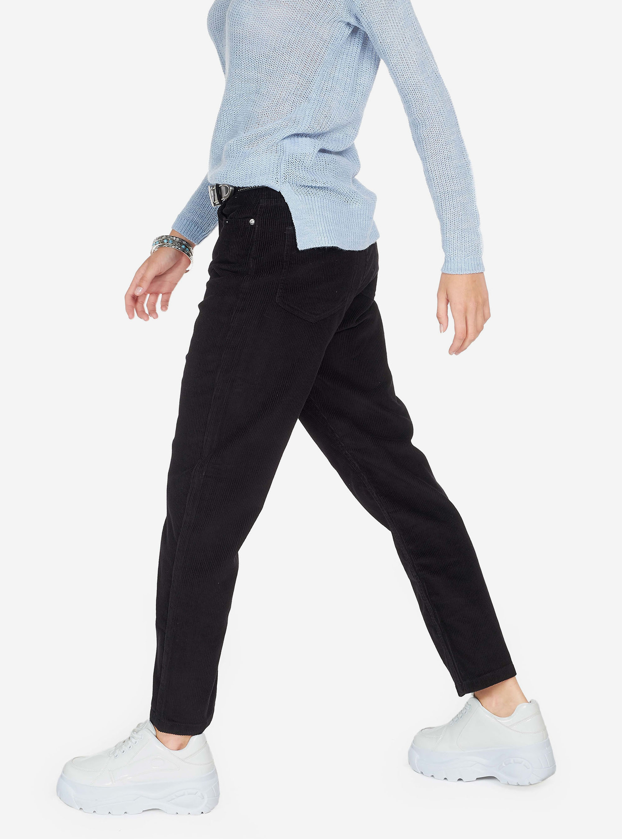 Pantalone velluto a coste, NERO