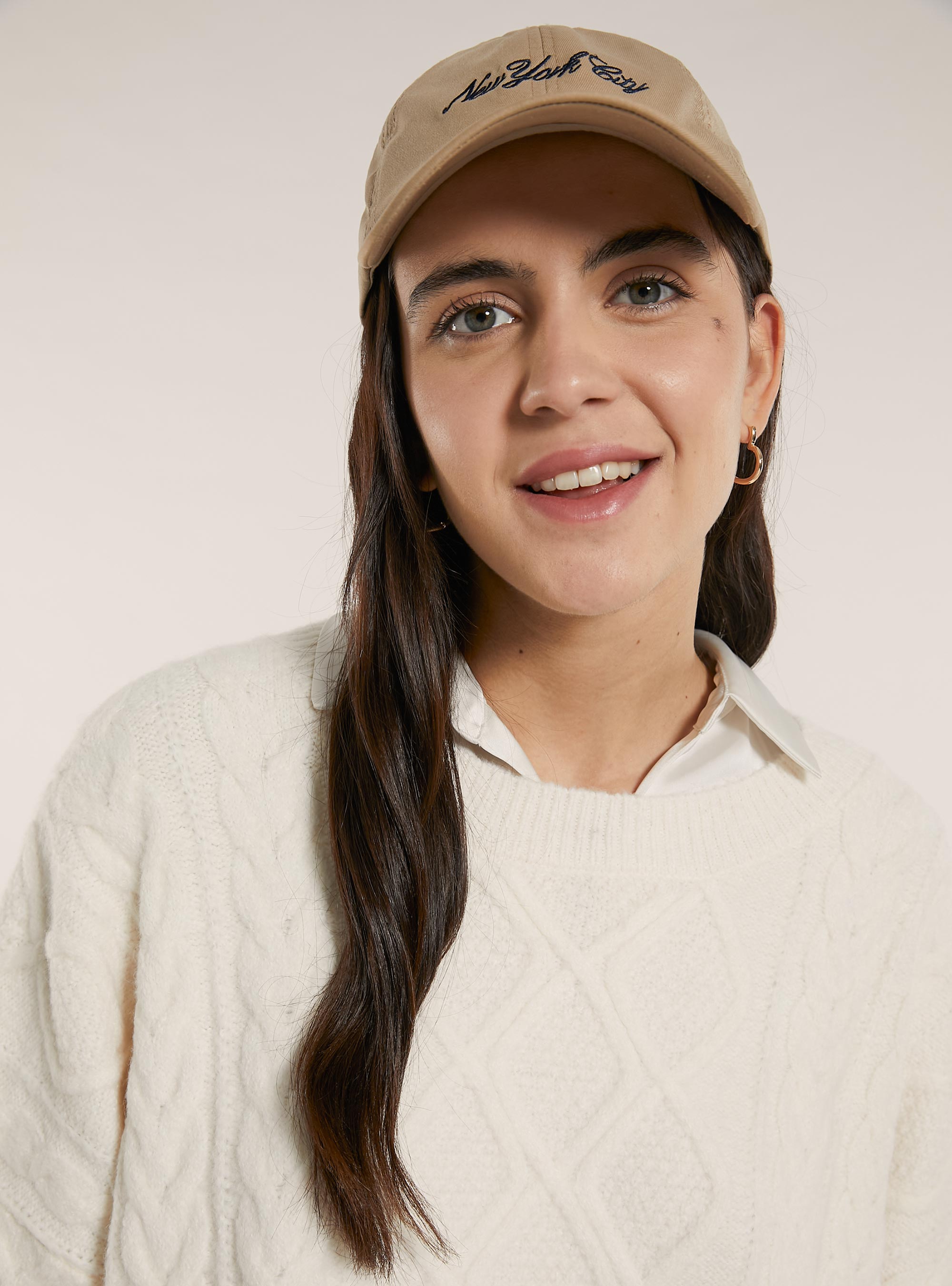 Pullover over a trecce, WH2 WHITE