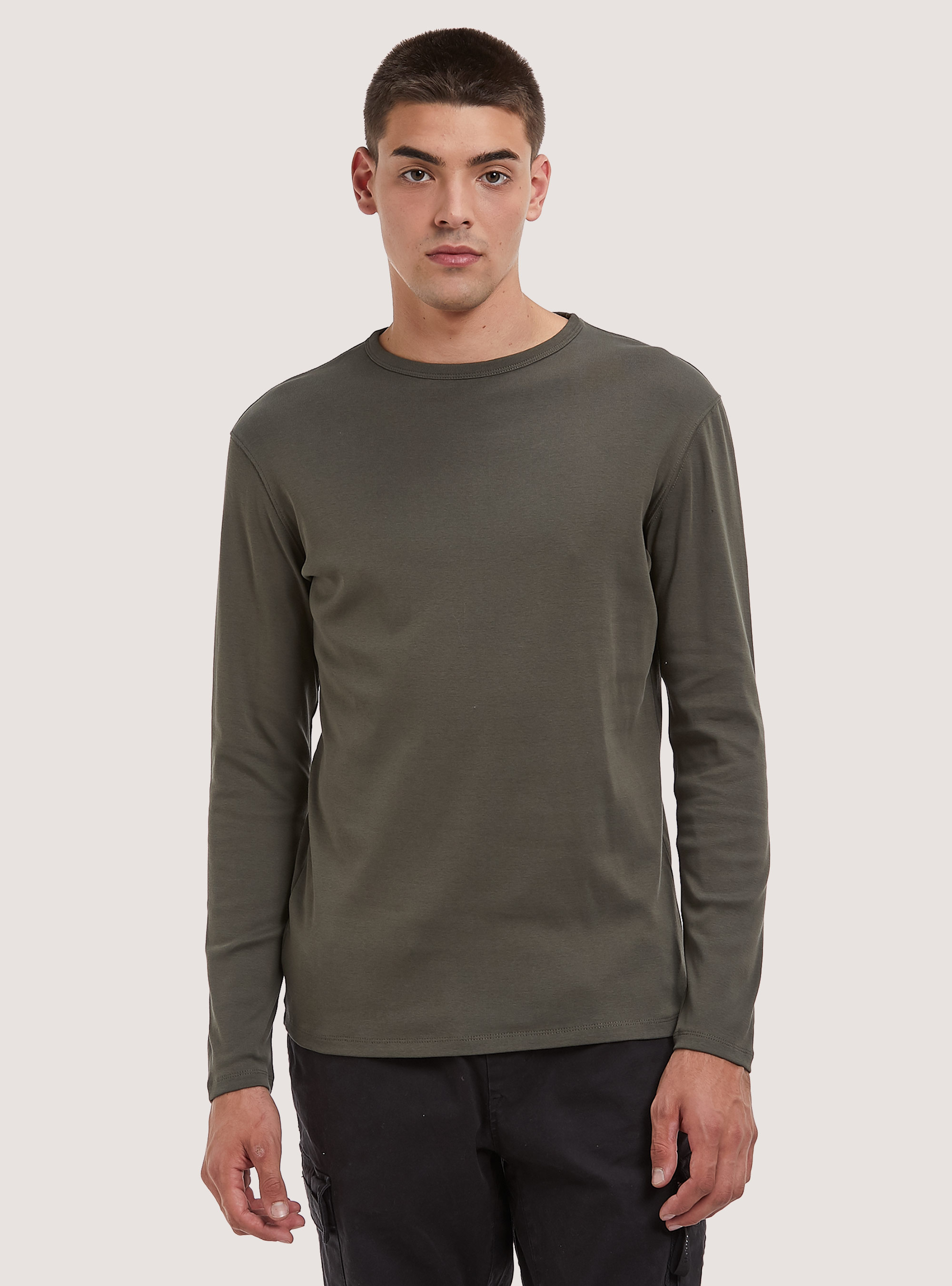 T-shirt en coton à manches longues, KY2 KAKY MEDIUM