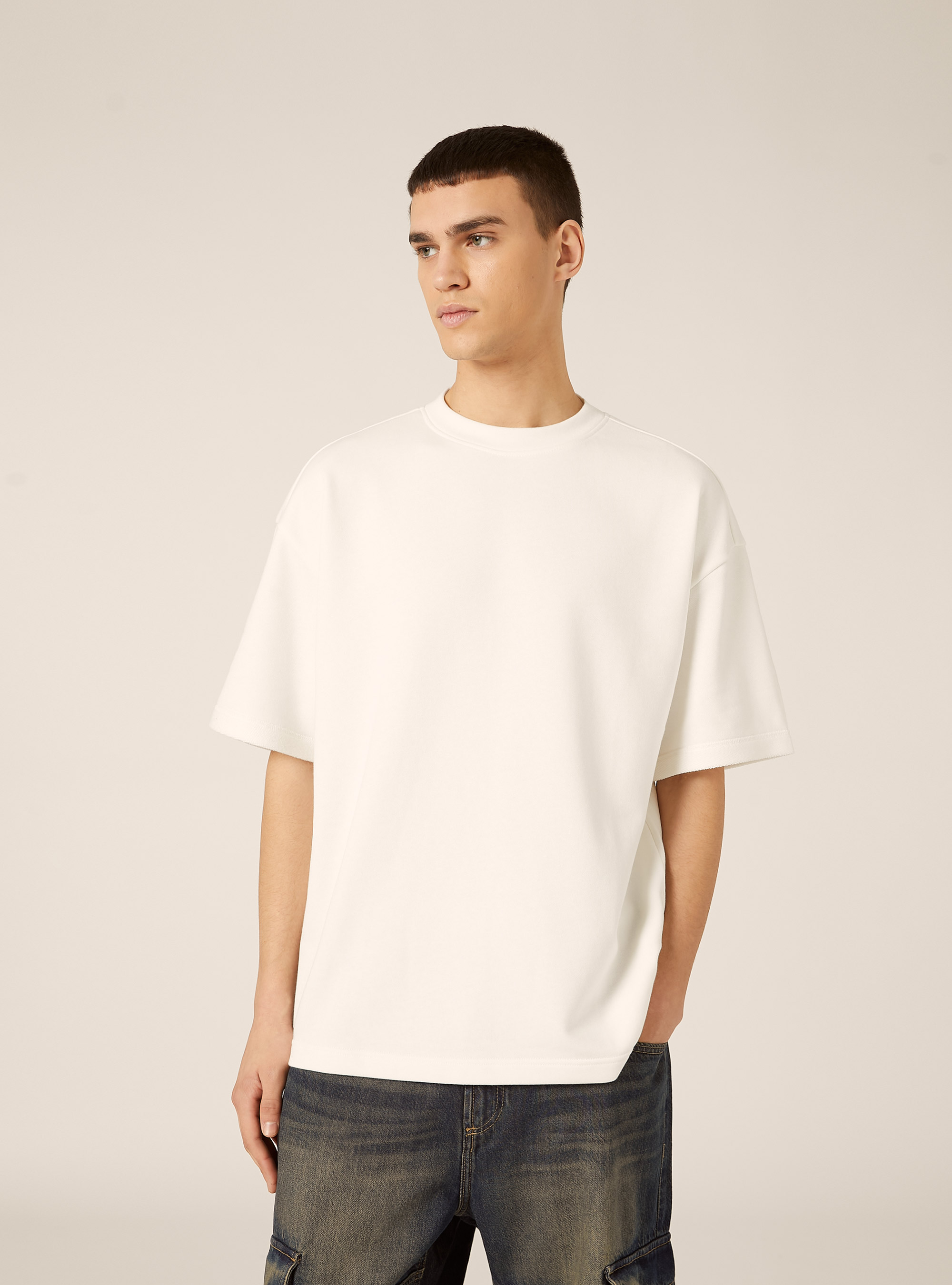 Oversized sweatshirt T-shirt, WH2 WHITE